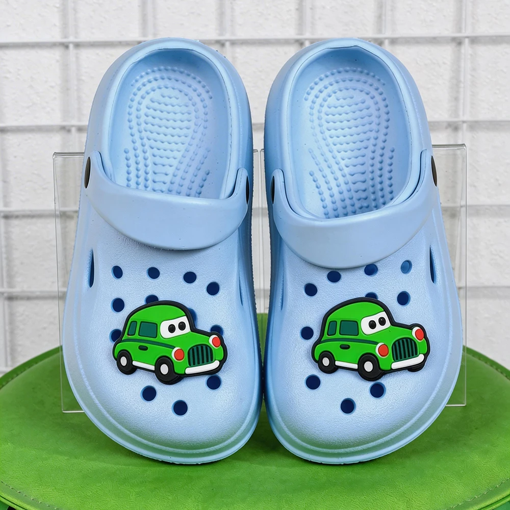 Disigner Children Slippers Cartoon Car Kids Sandals For Summer Holiday Beach Fashion Flat Lightweight Garden Shoes