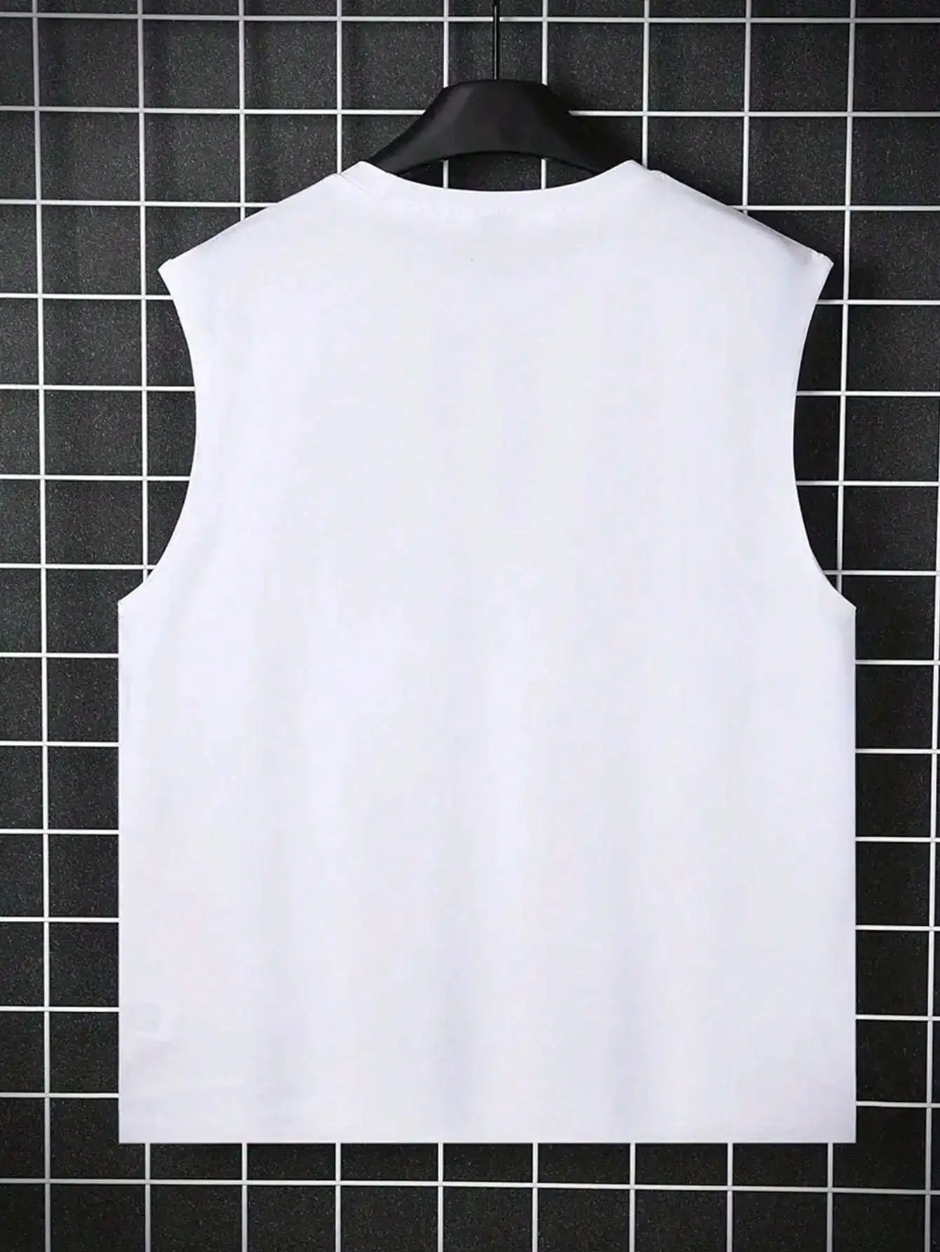 100% Pure Cotton Men's Summer Fashionable Casual Sports Loose Cartoon Teddy Bear Print Breathable Round Neck Sleeveless Vest