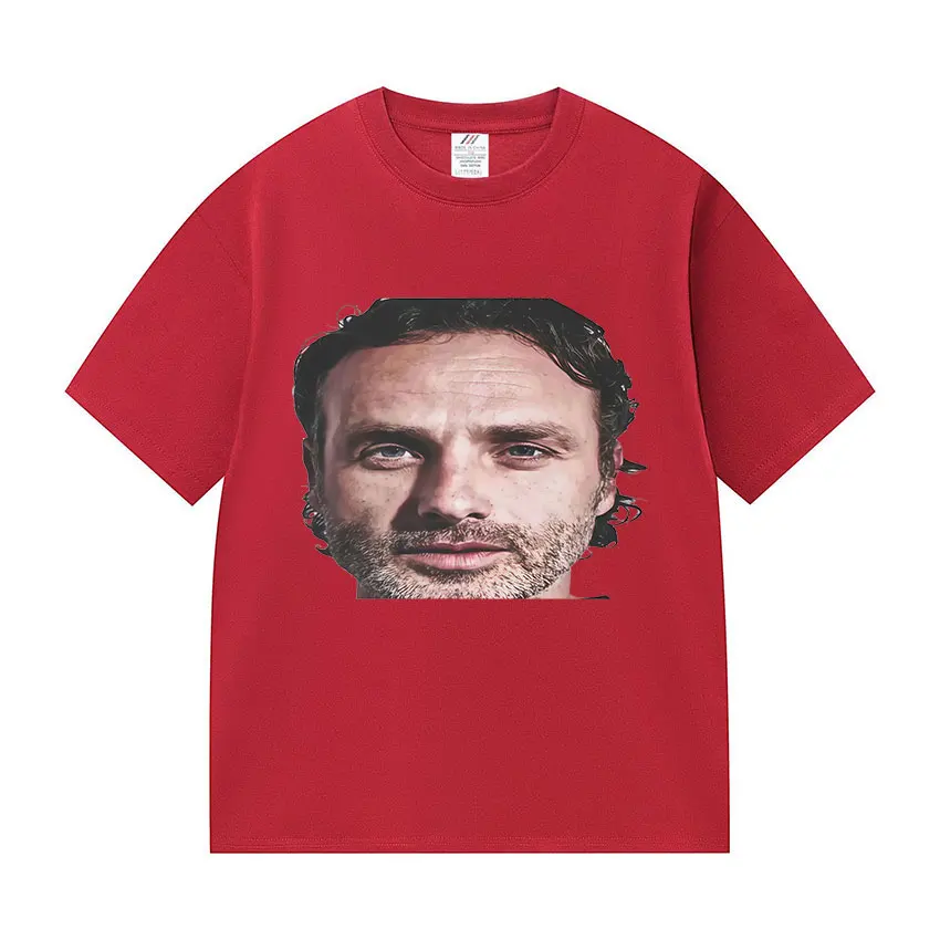 Rick Grimes Zest Face T Shirt The Walking Dead Funny Graphic T-Shirt Men's women Vintage Fashion Oversized T-Shirts Streetwear