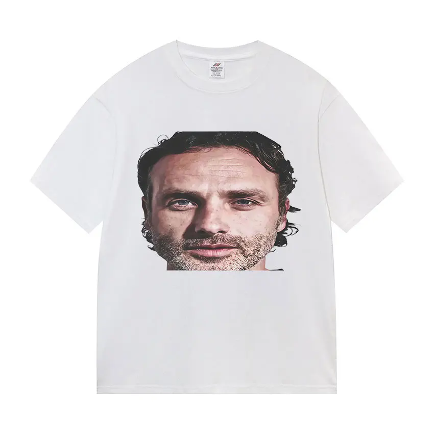 Rick Grimes Zest Face T Shirt The Walking Dead Funny Graphic T-Shirt Men's women Vintage Fashion Oversized T-Shirts Streetwear