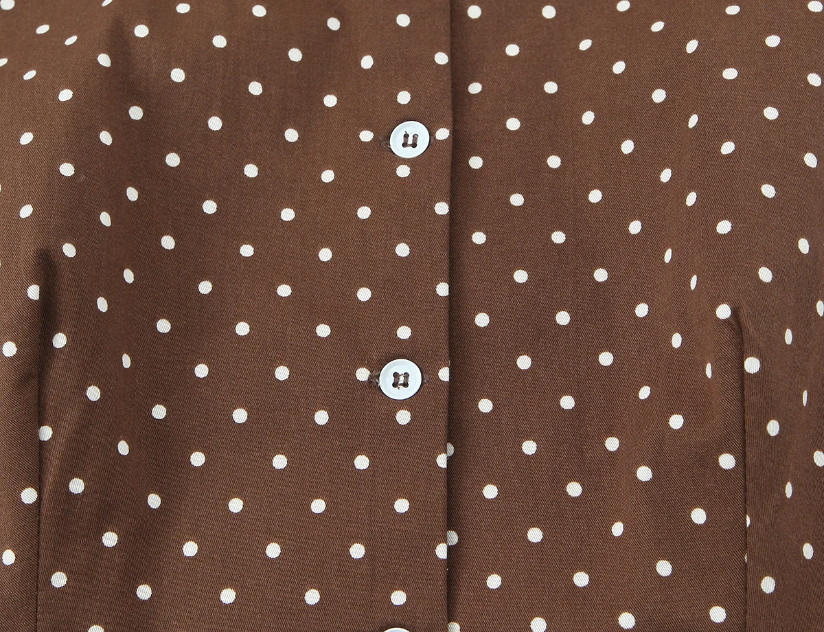 ZERAINS European and American style 2026 summer new women's short sleeved round neck polka dot versatile top and shorts set