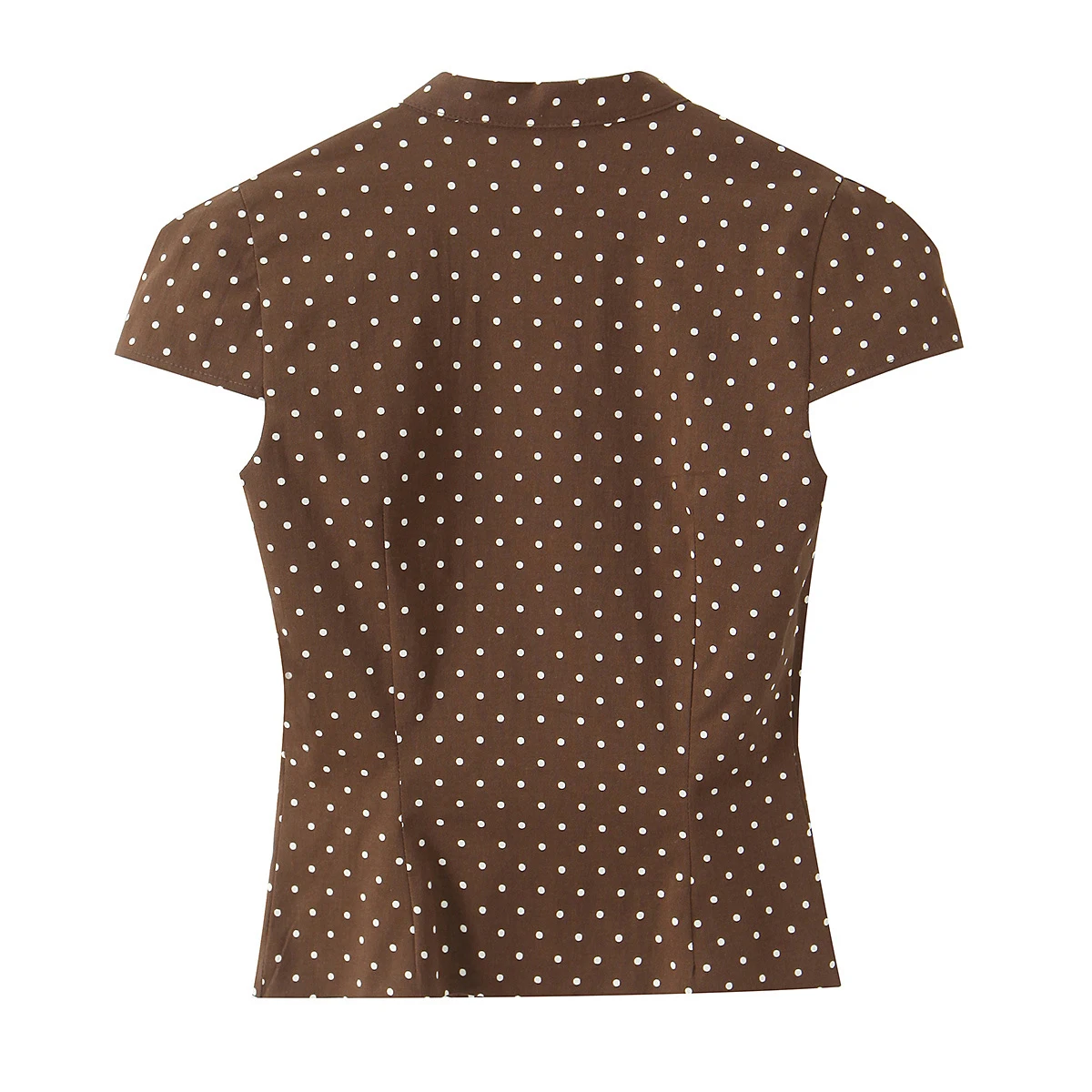 ZERAINS European and American style 2026 summer new women's short sleeved round neck polka dot versatile top and shorts set