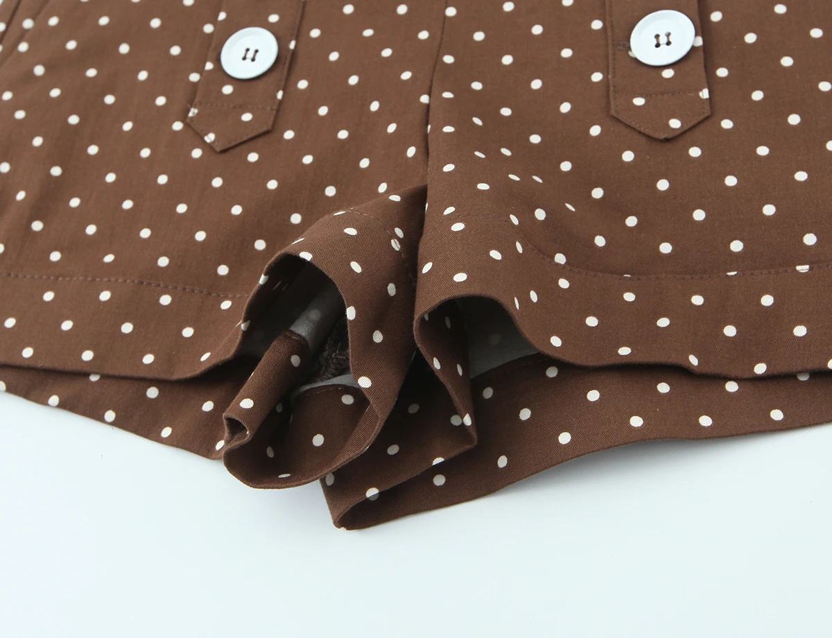 ZERAINS European and American style 2026 summer new women's short sleeved round neck polka dot versatile top and shorts set