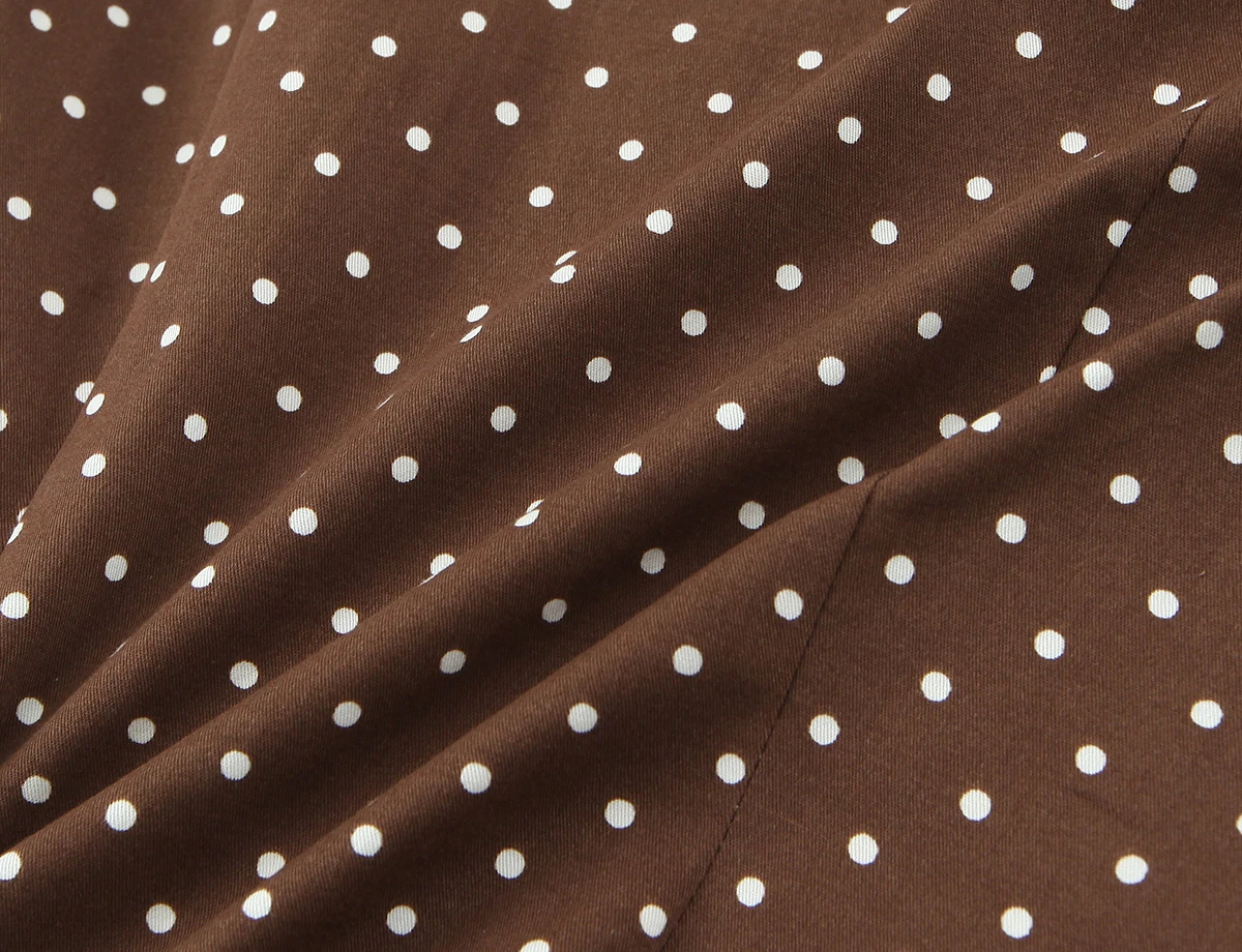 ZERAINS European and American style 2026 summer new women's short sleeved round neck polka dot versatile top and shorts set