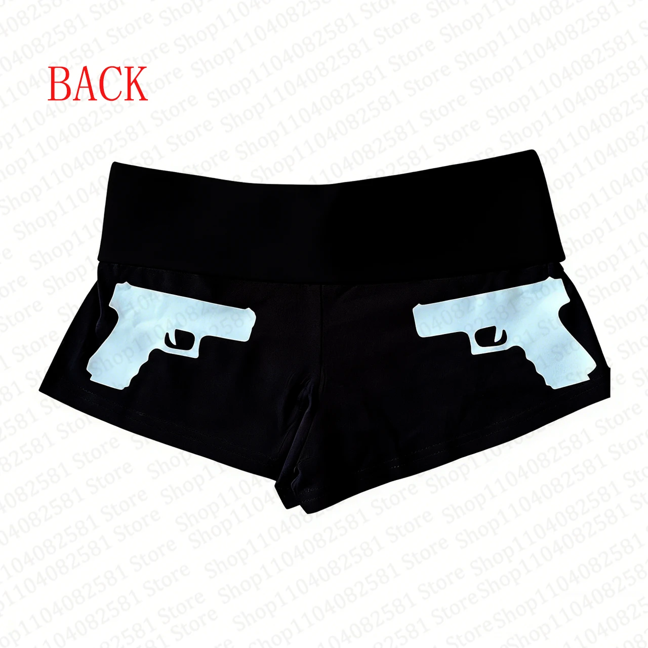 Emo Girls Y2K Shorts Harajuku Women's Summer Aesthetics Gun Print Gothic Street Dress Hip Hop Punk Sexy Shorts Retro 2000s Punk
