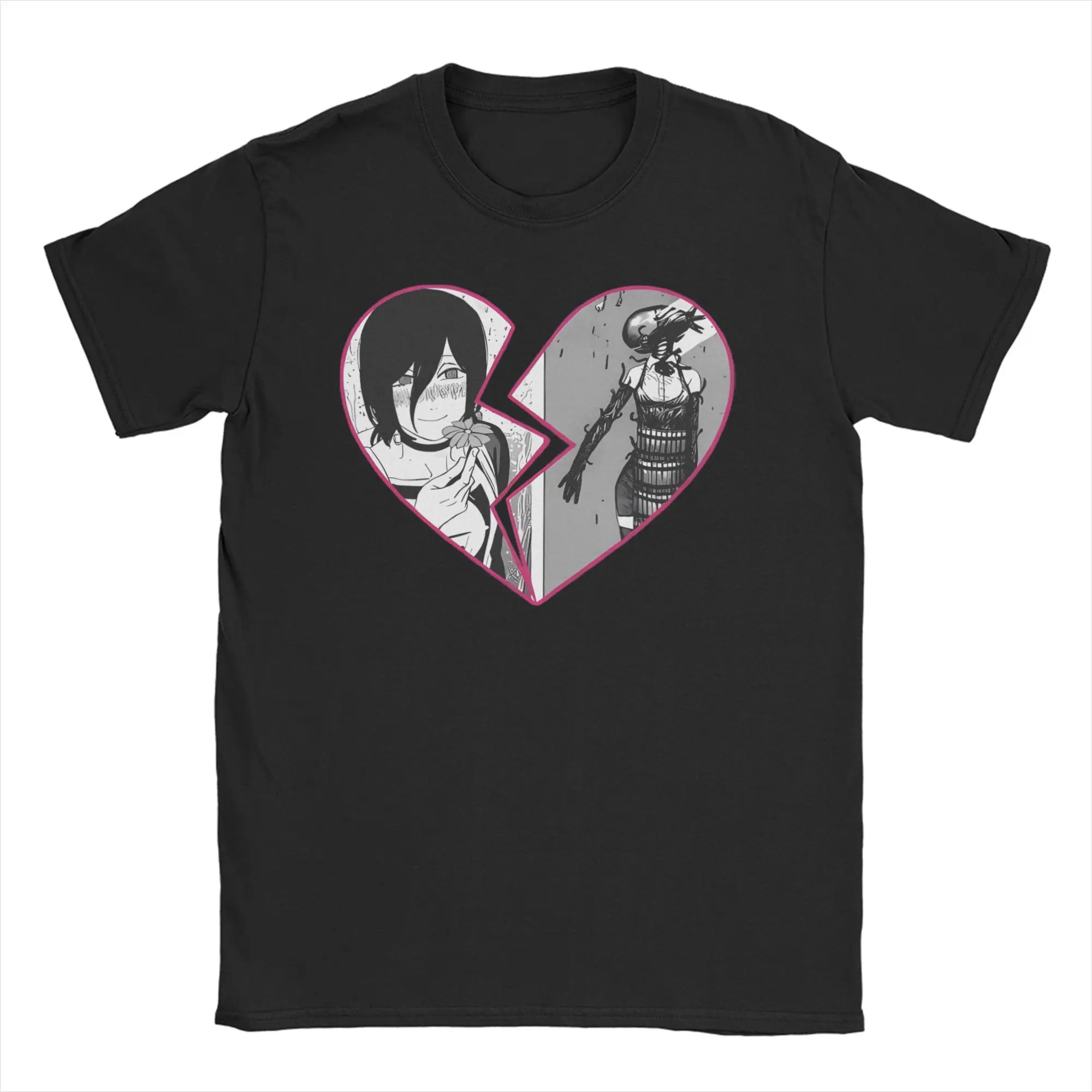 Summmer New Anime Chainsaw Man Reze Printed T-shirt Men's and Women's T-shirt Children's and Parental Clothing Boy Girl T-shirt