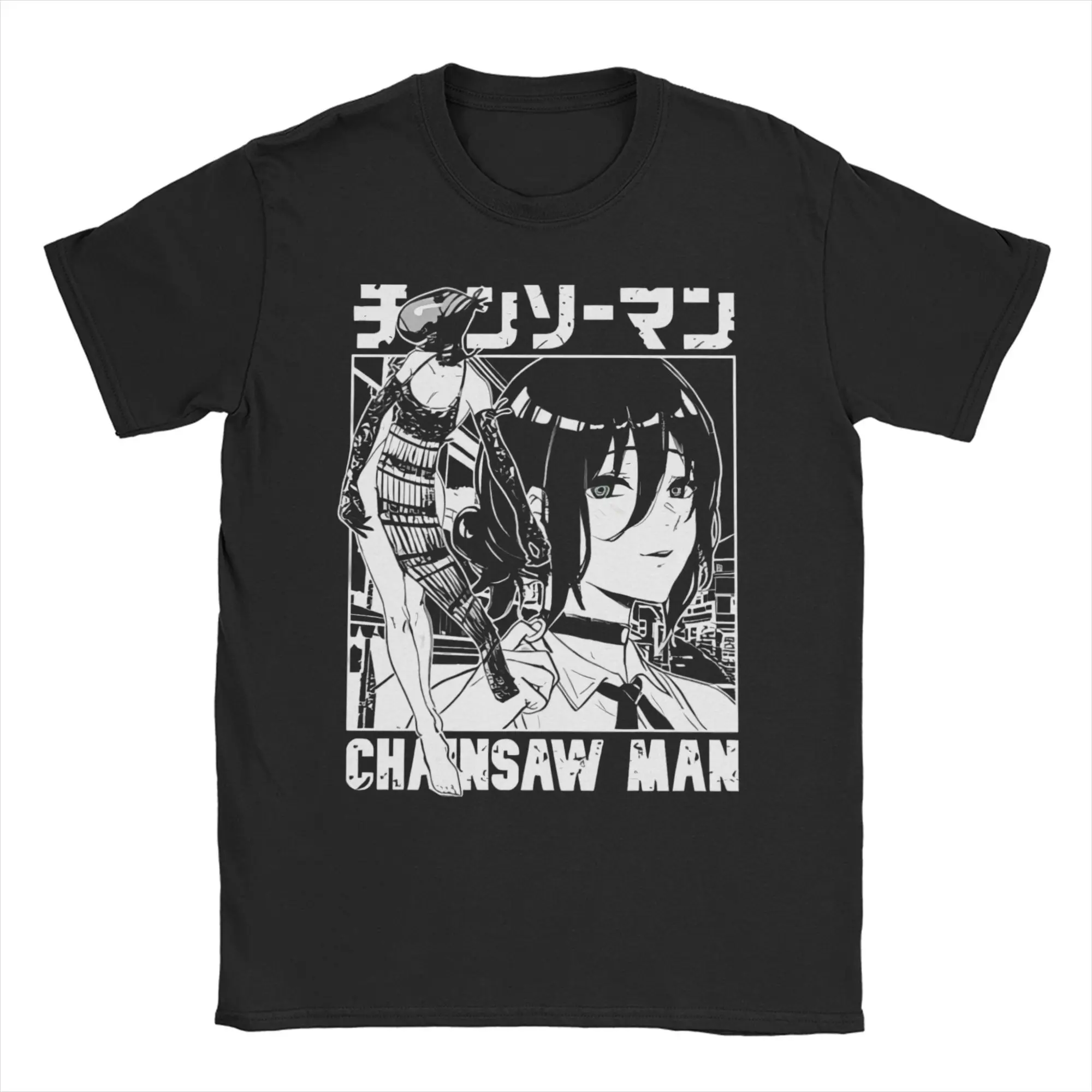 Summmer New Anime Chainsaw Man Reze Printed T-shirt Men's and Women's T-shirt Children's and Parental Clothing Boy Girl T-shirt
