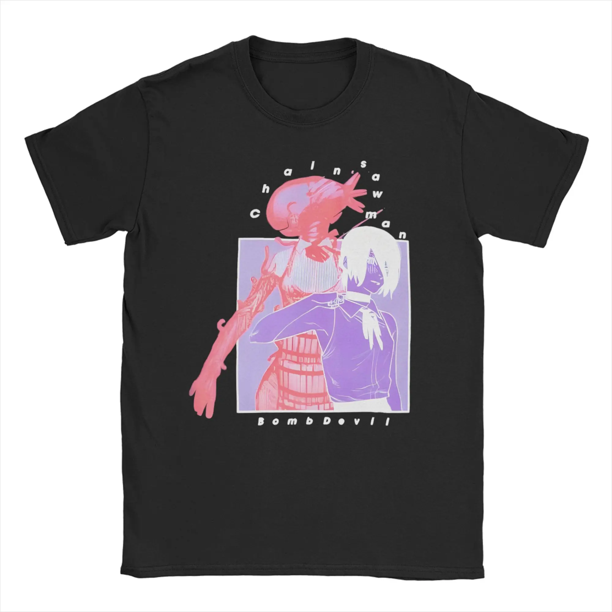 Summmer New Anime Chainsaw Man Reze Printed T-shirt Men's and Women's T-shirt Children's and Parental Clothing Boy Girl T-shirt