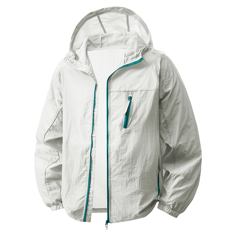 Men UPF50+ Sun Protection Jacket Summer Matching Couples Hooded Sun Shirt Outdoor UV Protectio Breathable Quick Dry Cycling Coat