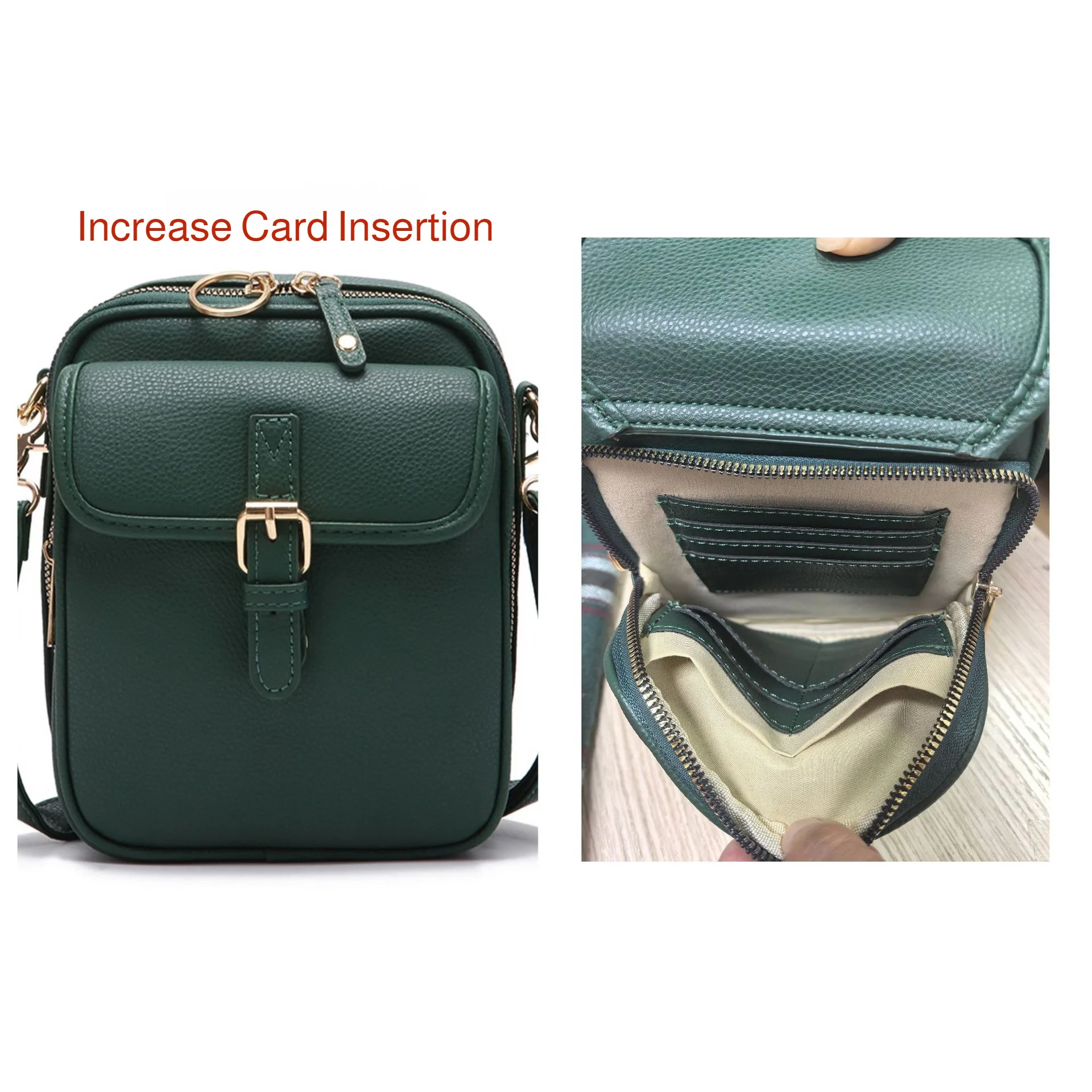 Unisex Casual Messenger Bag PU Leather Crossbody Bag Small Shoulder Phone Bag for Daily Use