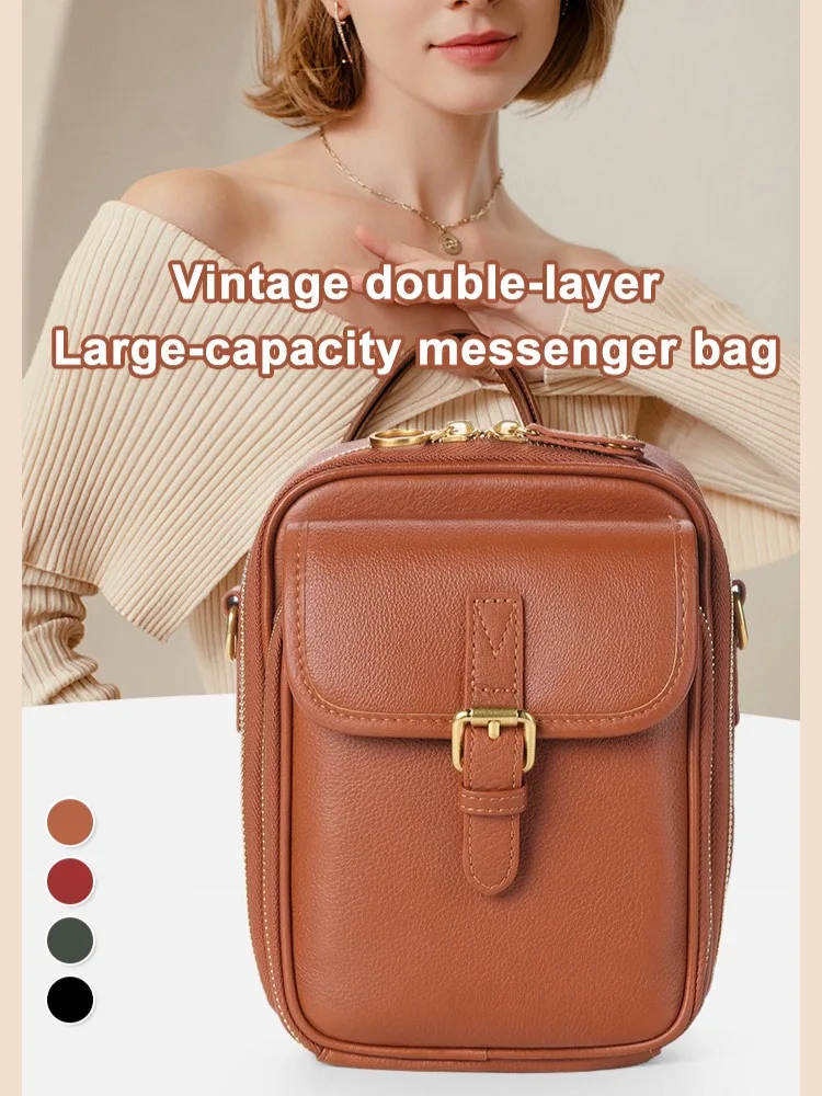 Unisex Casual Messenger Bag PU Leather Crossbody Bag Small Shoulder Phone Bag for Daily Use