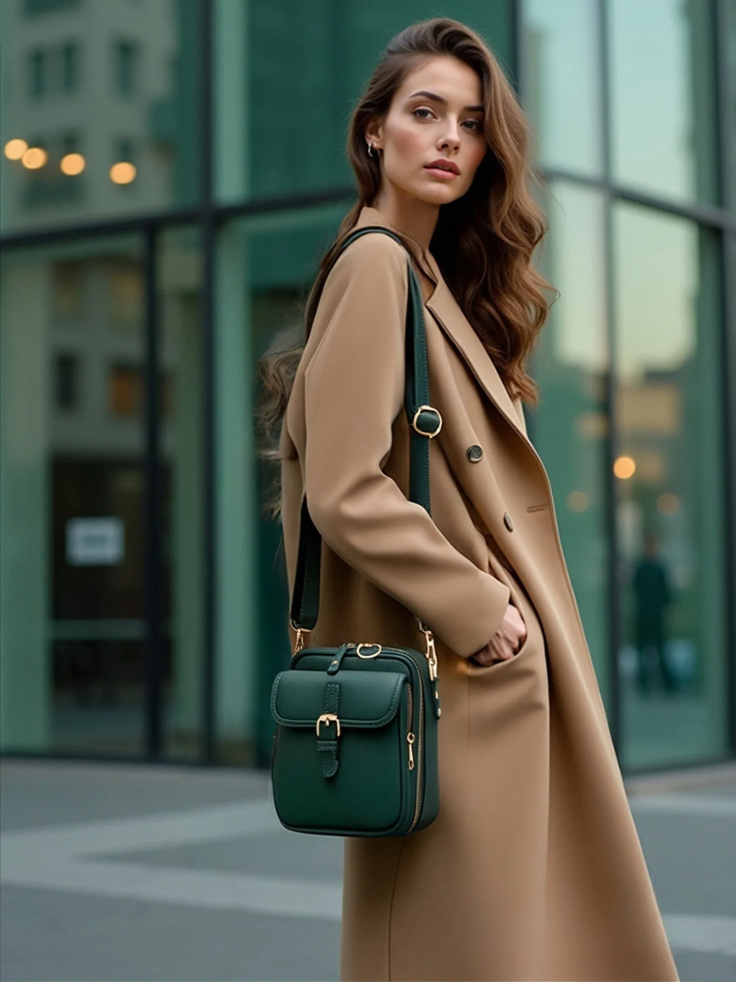 Unisex Casual Messenger Bag PU Leather Crossbody Bag Small Shoulder Phone Bag for Daily Use