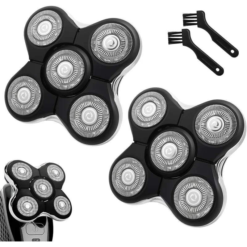 1/2/3/6Pcs Shaver Replacement Heads Compatible with Balder XR7000/XR1500/XR5 Head Shaver Model  Electric Shaving for Bald Men