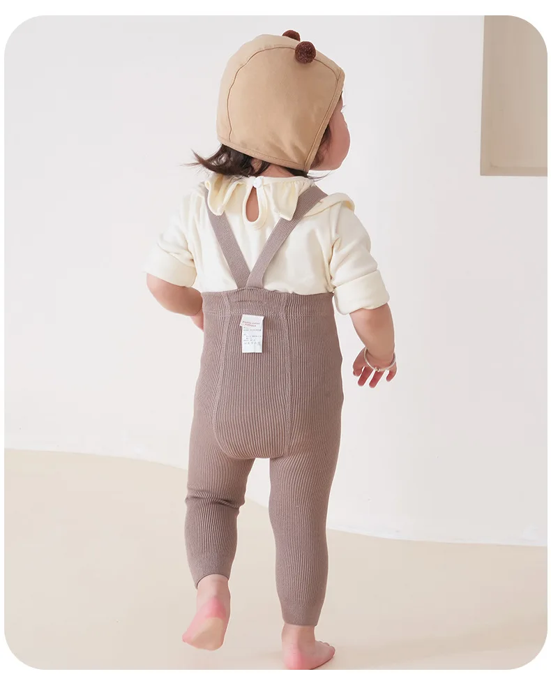 0-2T Newborn Baby Tights 8 Color Suspender Pants Soft Comfortable Leggings Infant Boys Girls Daily Pantyhose Clothing