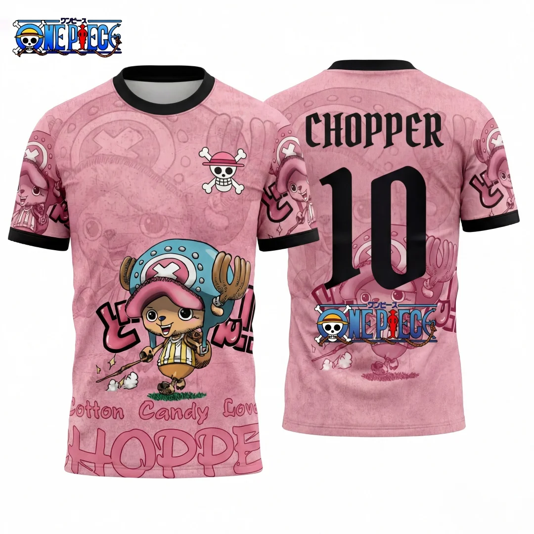 2026 One Piece Graphic T-shirt Japanese anime football jerseys Sports Dry Quickly Men's T-Shirt Children's Clothing Tee Woman
