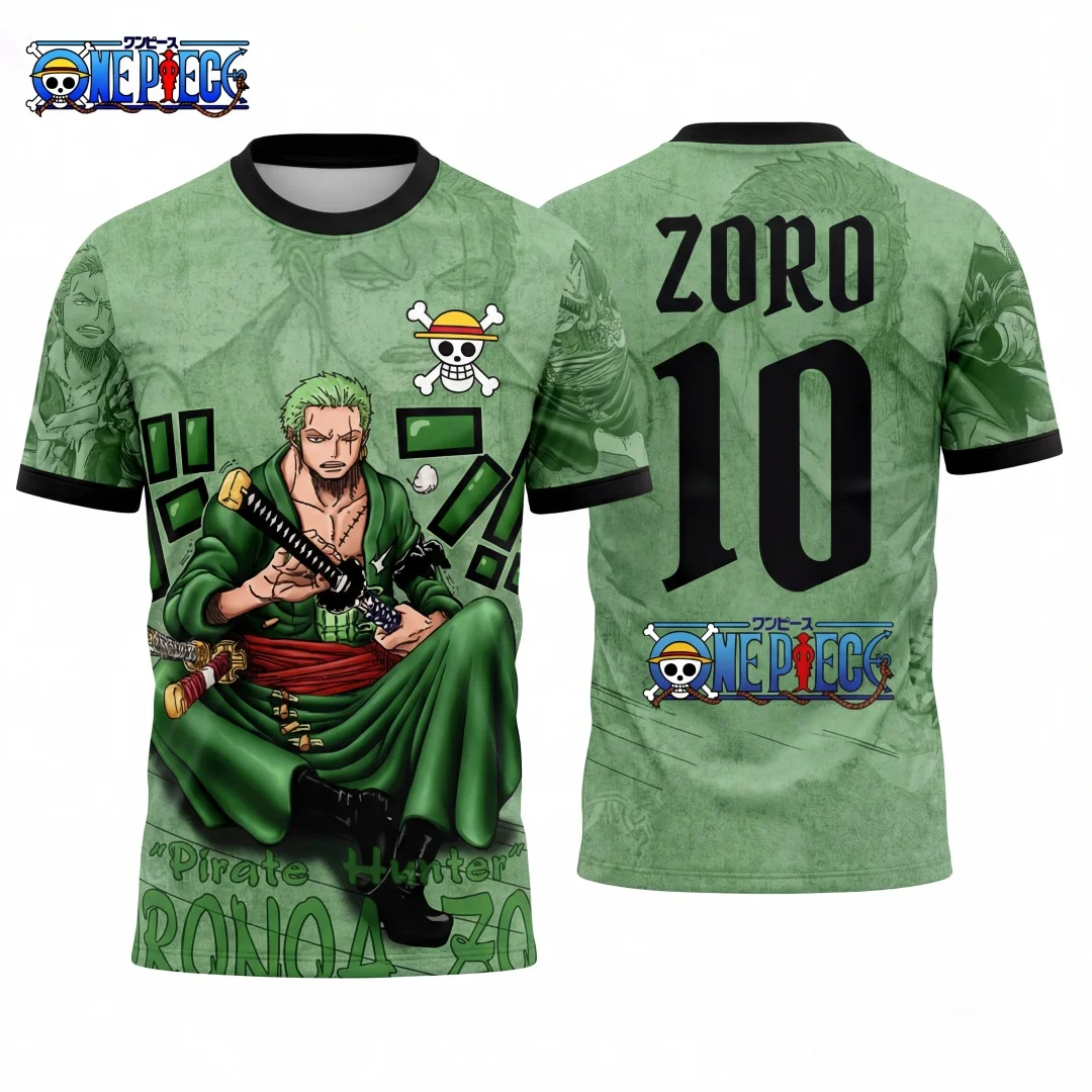 2026 One Piece Graphic T-shirt Japanese anime football jerseys Sports Dry Quickly Men's T-Shirt Children's Clothing Tee Woman