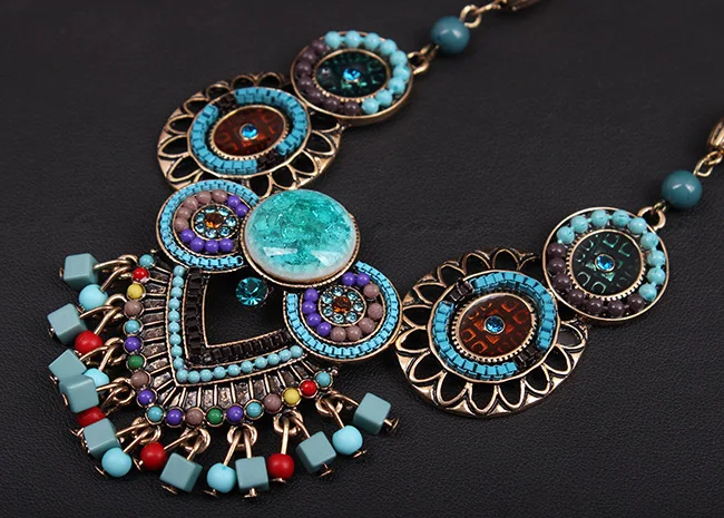 Fashion Bohemia Ethnic Style Handmade Necklaces Multilayer Beads Chains Necklace Women Jewelry Gifts