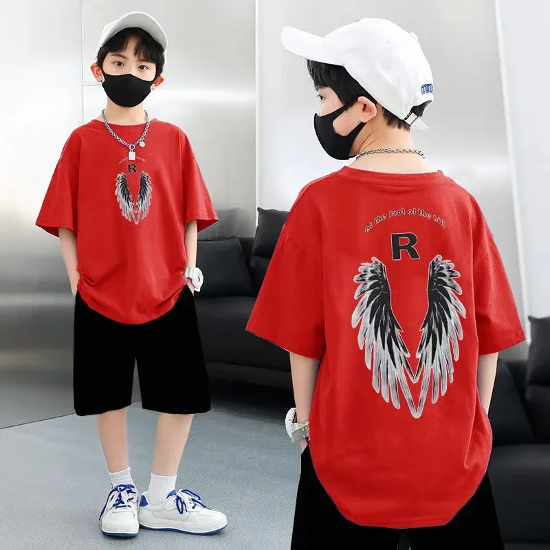 Nickelodeon Spring and Summer Multi-purpose Children's Pure Cotton T-shirt Soft and Skin-Friendly Large Size for Boys and Girls