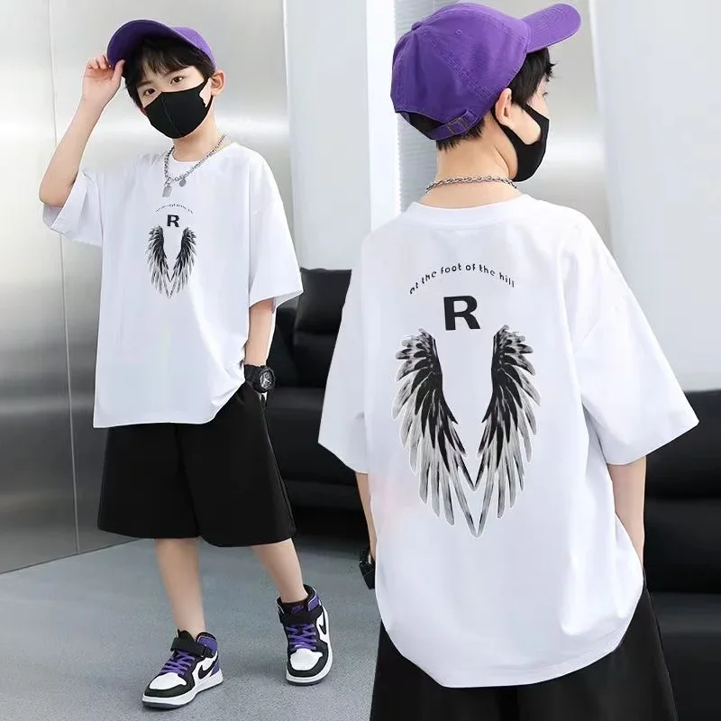 Nickelodeon Spring and Summer Multi-purpose Children's Pure Cotton T-shirt Soft and Skin-Friendly Large Size for Boys and Girls