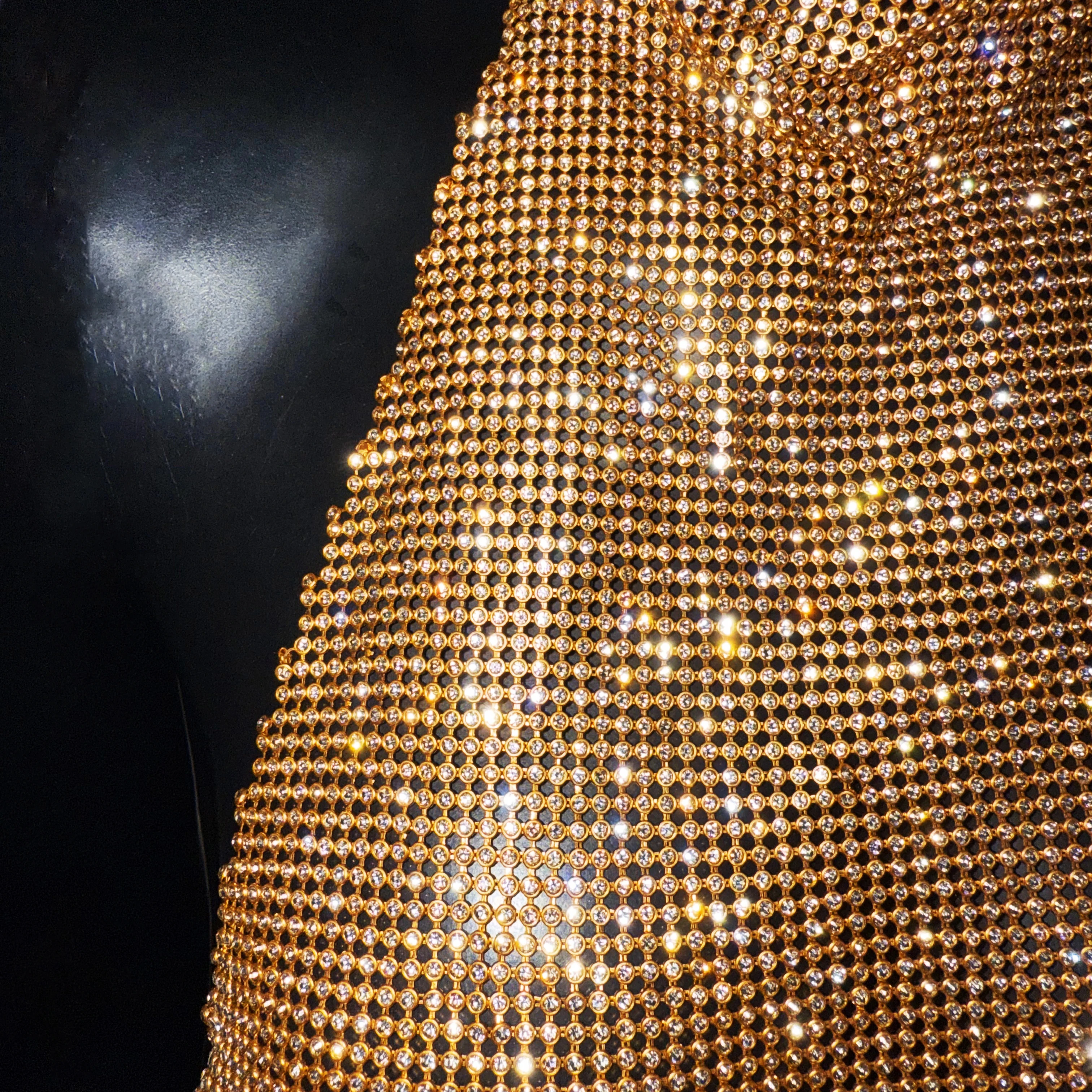 Shiny Rhinestone Metal Sequins Mini Dress For Women Sexy Backless Mock Neck Halter Neck Sleeveless Dress Party Evening Dresses