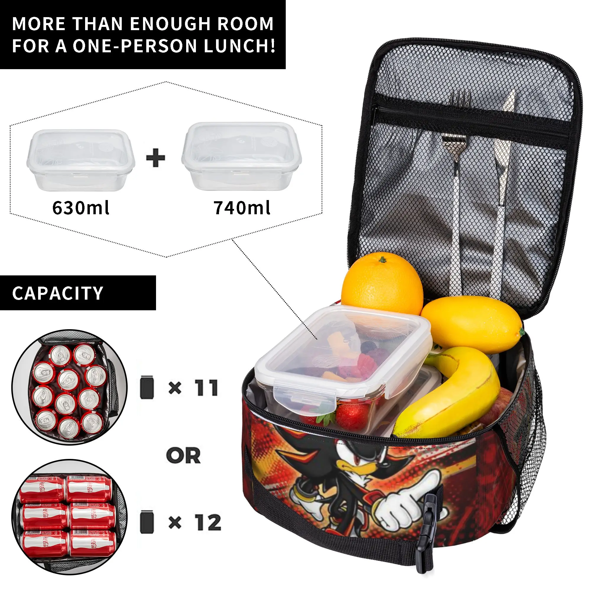 Insulated Lunch Bags Shadowed S-Soniced Product Lunch Container New Cooler Thermal Bento Box For School