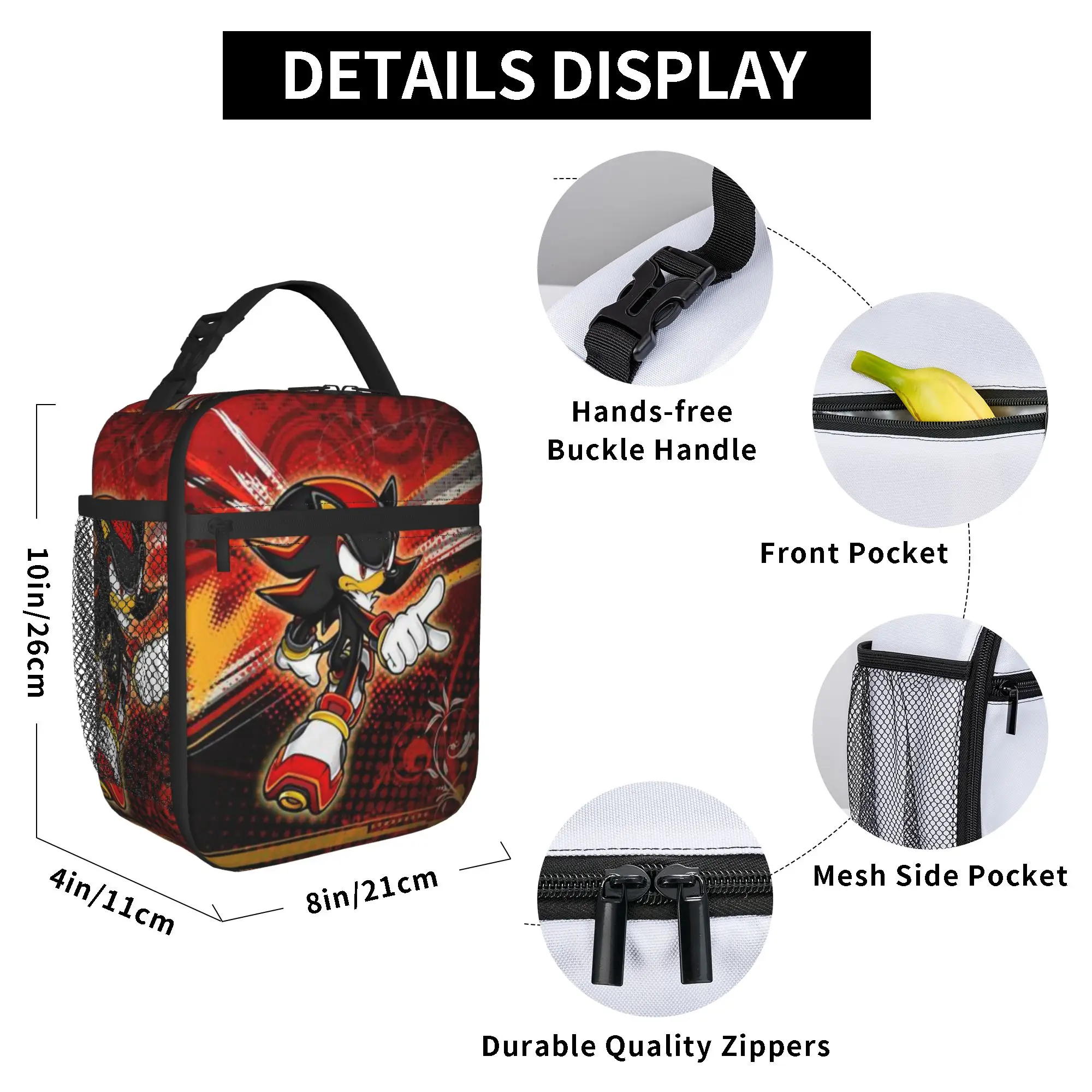 Insulated Lunch Bags Shadowed S-Soniced Product Lunch Container New Cooler Thermal Bento Box For School