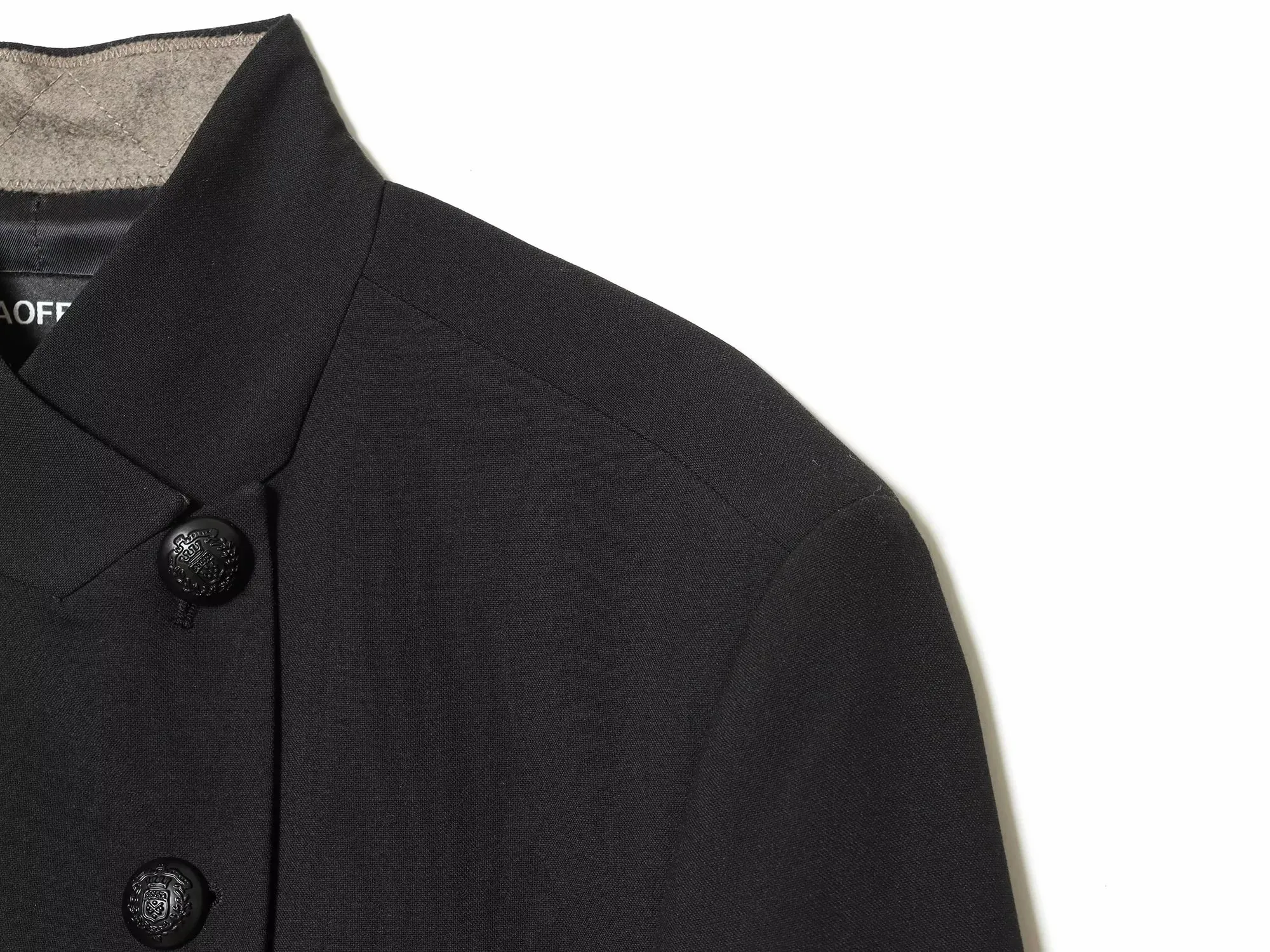 Women Elegant Button Blazer Coat Women Stand Collar Full Sleeve Black Suit Jackets Female Spring Commute Daily Outwear