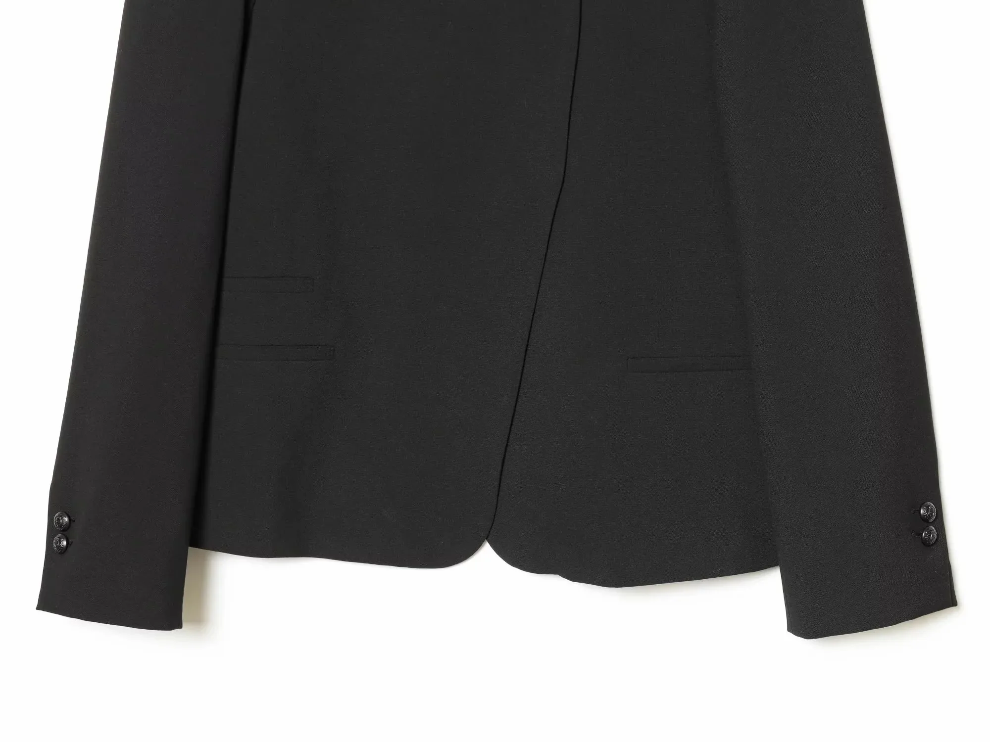 Women Elegant Button Blazer Coat Women Stand Collar Full Sleeve Black Suit Jackets Female Spring Commute Daily Outwear