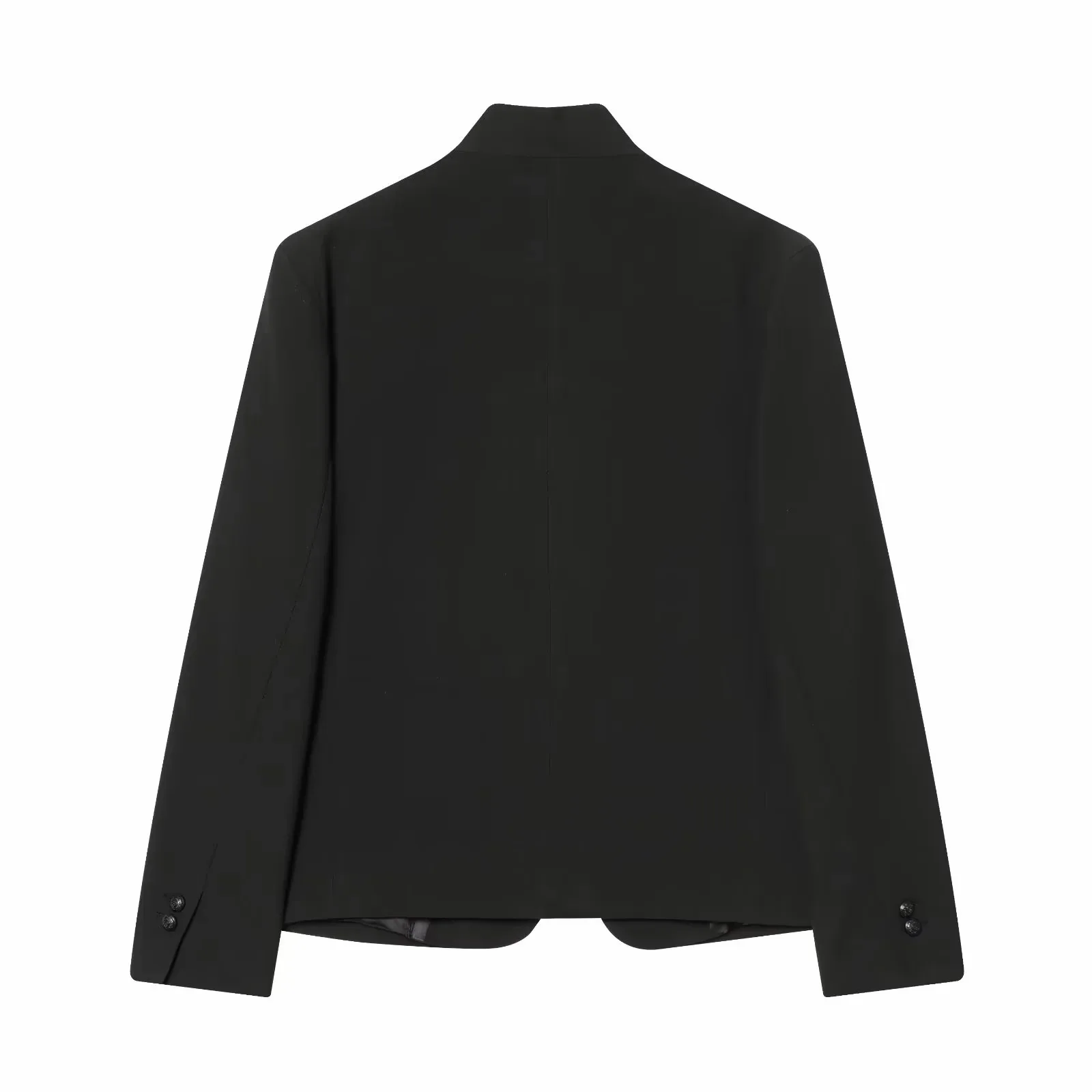 Women Elegant Button Blazer Coat Women Stand Collar Full Sleeve Black Suit Jackets Female Spring Commute Daily Outwear