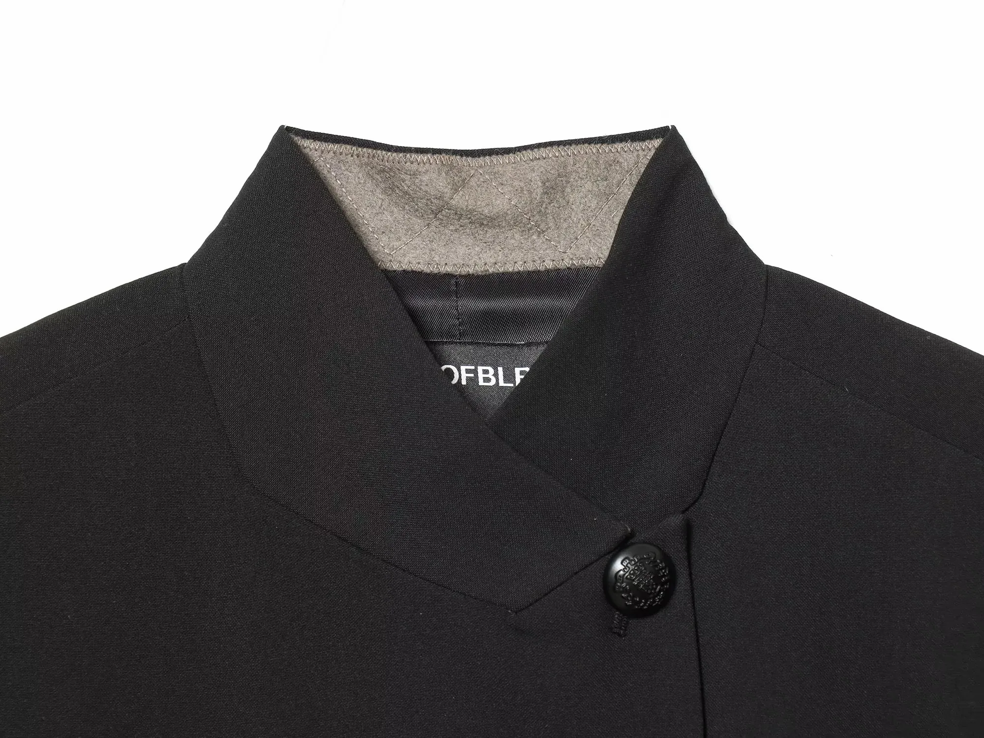 Women Elegant Button Blazer Coat Women Stand Collar Full Sleeve Black Suit Jackets Female Spring Commute Daily Outwear