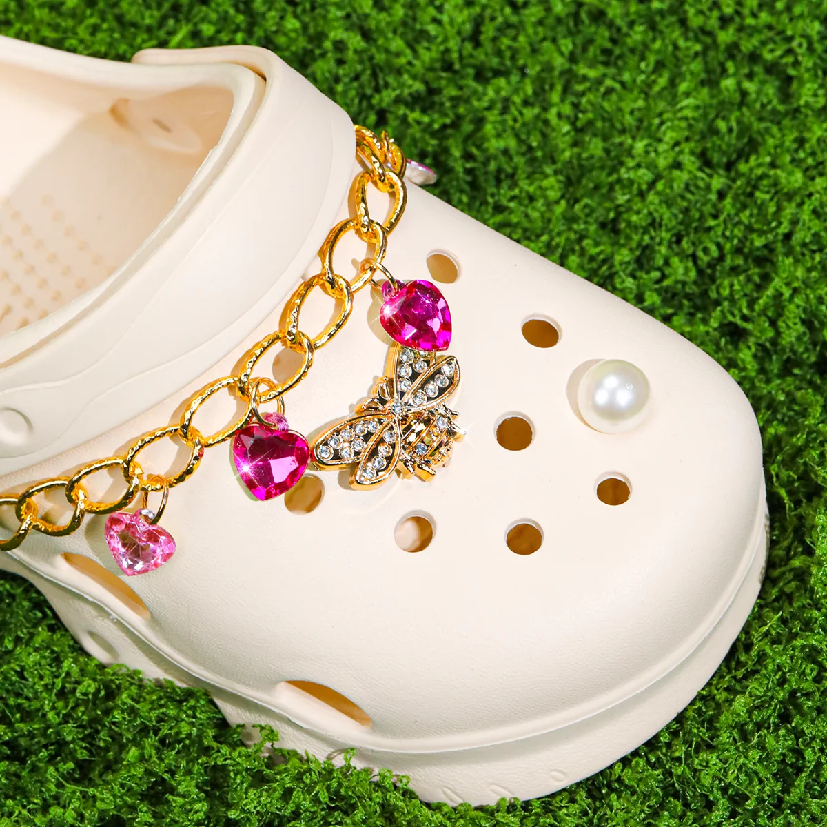 Kids' Glitter Clog, Lightweight EVA Garden Shoes, Waterproof Non-Slip Sandals, Comfortable Slip-On Shoes for Indoor Outdoor 1214