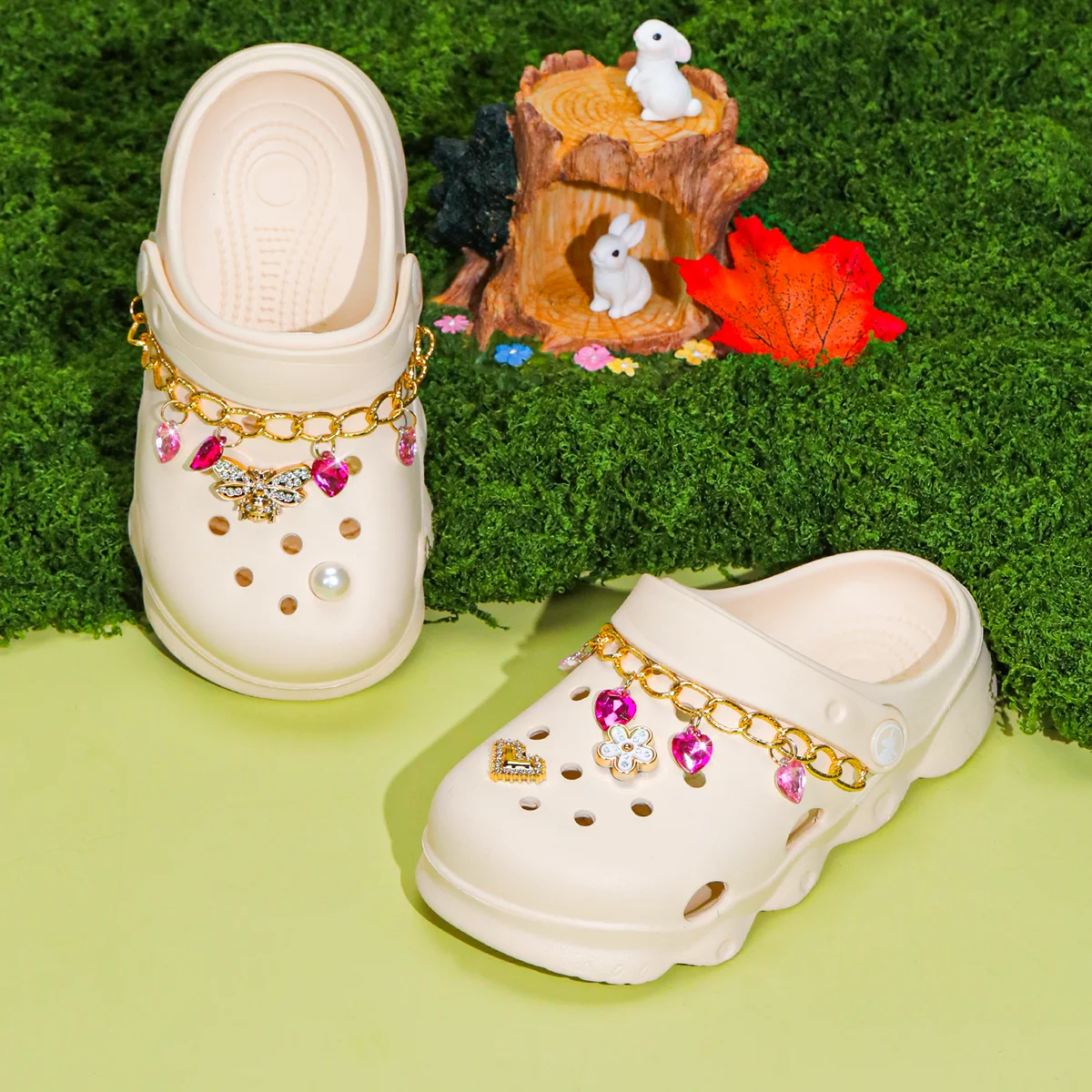 Kids' Glitter Clog, Lightweight EVA Garden Shoes, Waterproof Non-Slip Sandals, Comfortable Slip-On Shoes for Indoor Outdoor 1214