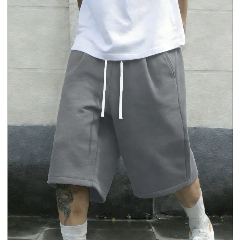 Men's Casual Solid Color Shorts Drawstring Waist Shorts Casual Y2K Sports Street Style Sports Casual Shorts