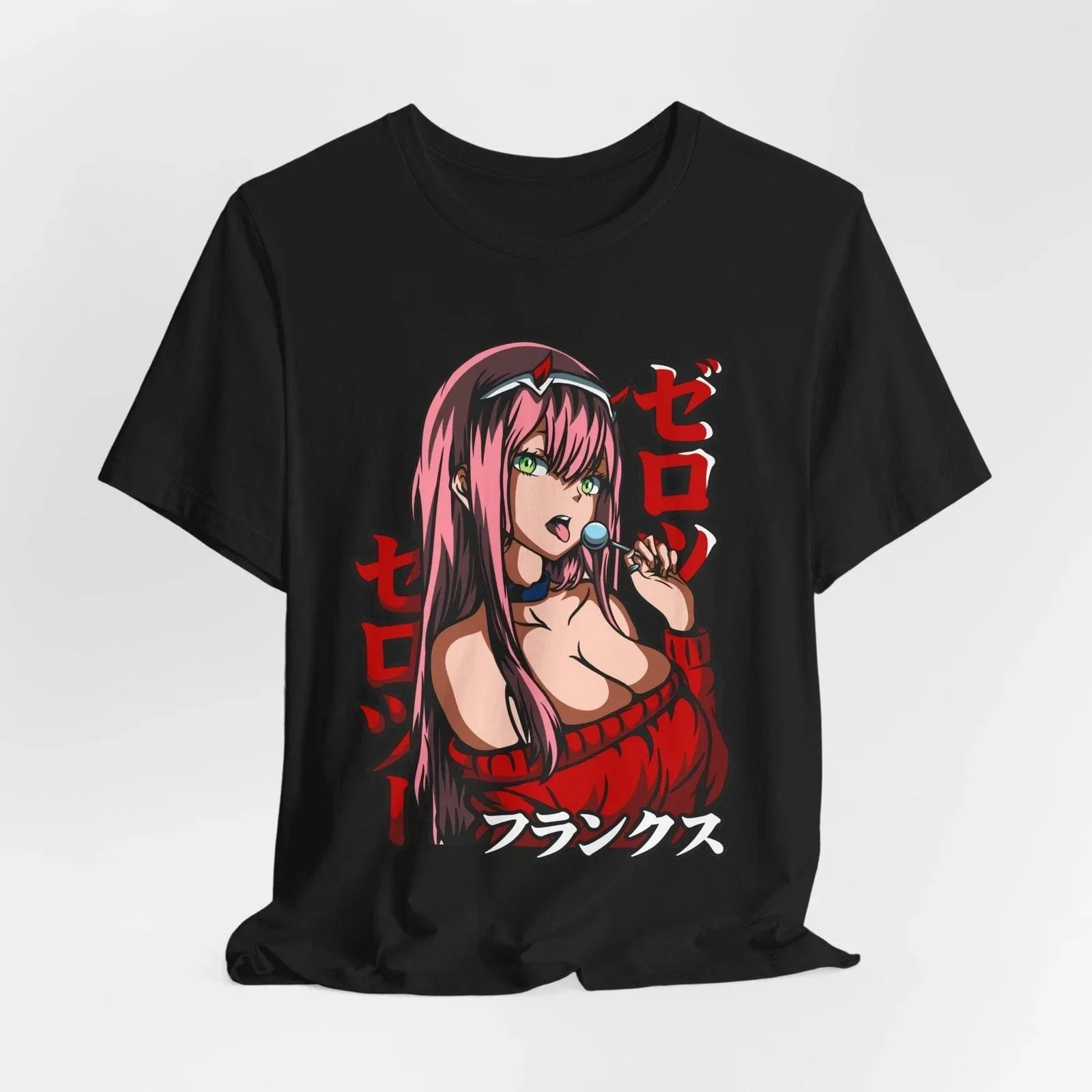 2026 Zero Two "Wifey" Anime Graphic T-Shirt, Unisex Summer Cotton Comfortable Short Sleeve Women And Men T-Shirt