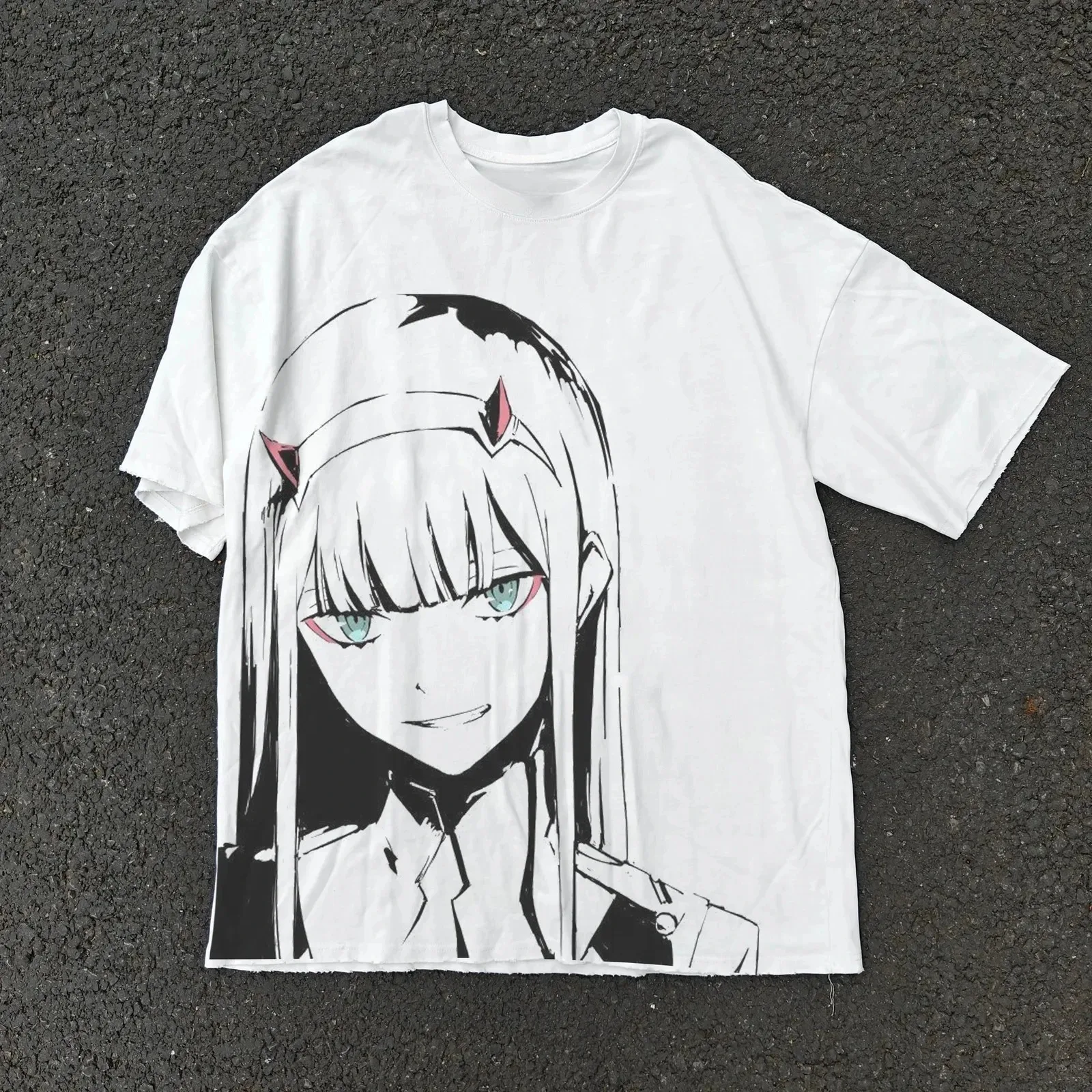 2026 Zero Two "Wifey" Anime Graphic T-Shirt, Unisex Summer Cotton Comfortable Short Sleeve Women And Men T-Shirt