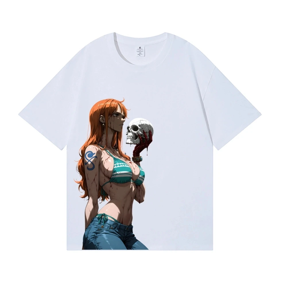 One Piece Nami Japanese Style Classic Tee High-quality Streetwear Men's Clothing Women Clothing 2026 Summer New T Shirt