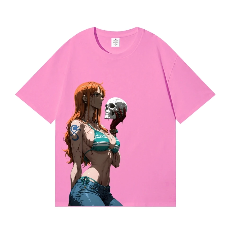 One Piece Nami Japanese Style Classic Tee High-quality Streetwear Men's Clothing Women Clothing 2026 Summer New T Shirt