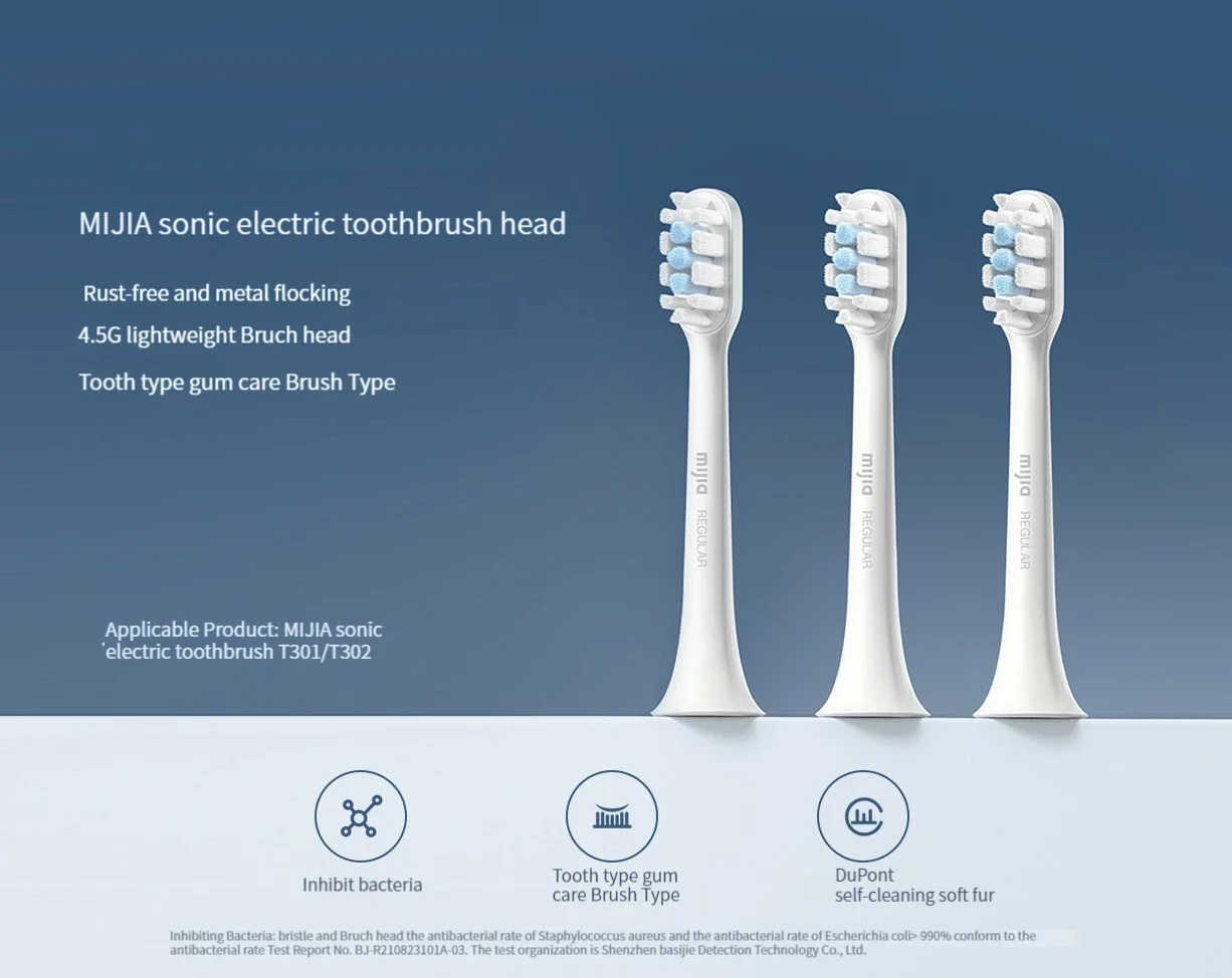 Original Replacement Toothbrush Heads for Xiaomi Mijia T301/ T302 Sonic Electric Tooth Brush Spare Heads