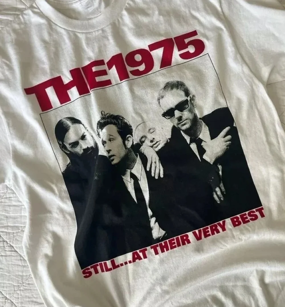 Vintage The 1975 T Shirt, The 1975 on Tour Concert Charcoal Unisex T Shirt Harajuku Men Women Clothing Graphic T-Shirts Clothing