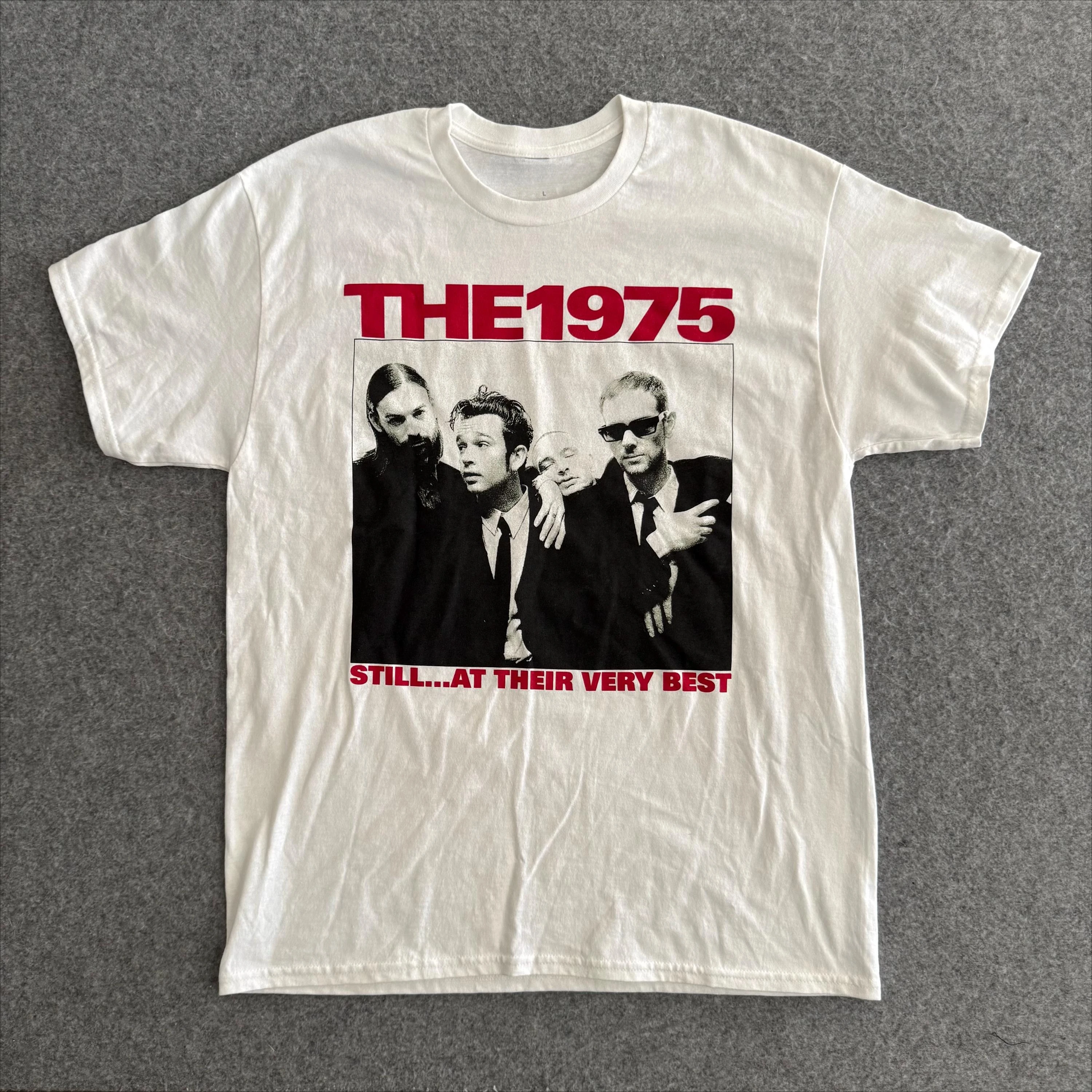 Vintage The 1975 T Shirt, The 1975 on Tour Concert Charcoal Unisex T Shirt Harajuku Men Women Clothing Graphic T-Shirts Clothing