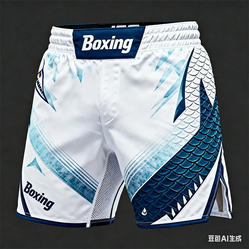 New MMA Heavyweight Fighting Men Summer Boxing Training Shorts Muay Thai Breathable Sports Pants Jujutsu Wrestling Shorts 