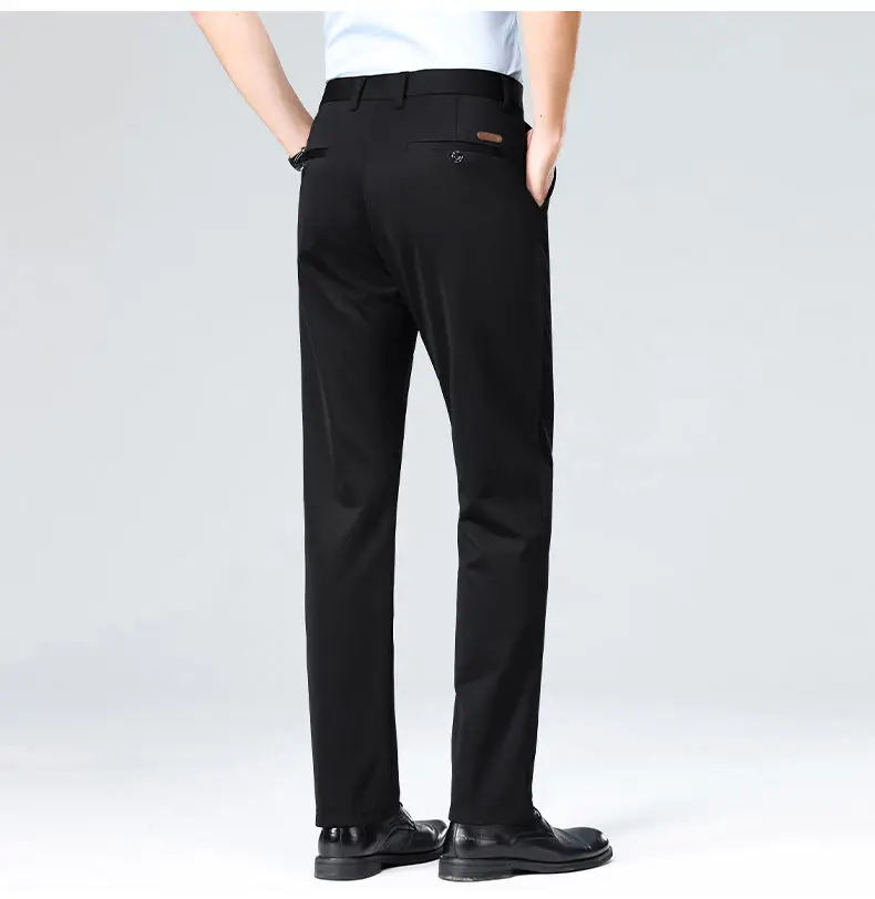 Men's Stretch Suit Pants Business Casual Dress Pants Wrinkle Resistant 4-Way Stretch Golf Casual Pants Spring Summer Blue Black