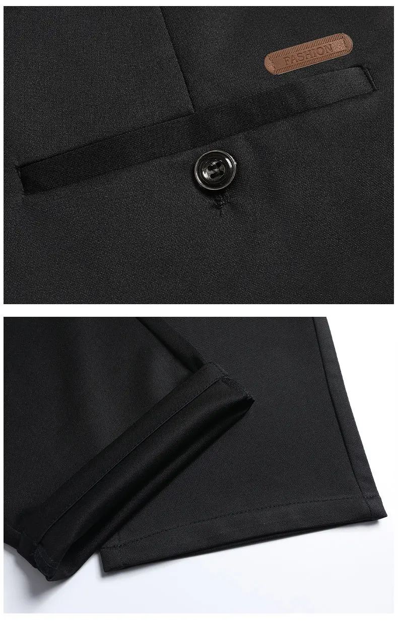Men's Stretch Suit Pants Business Casual Dress Pants Wrinkle Resistant 4-Way Stretch Golf Casual Pants Spring Summer Blue Black