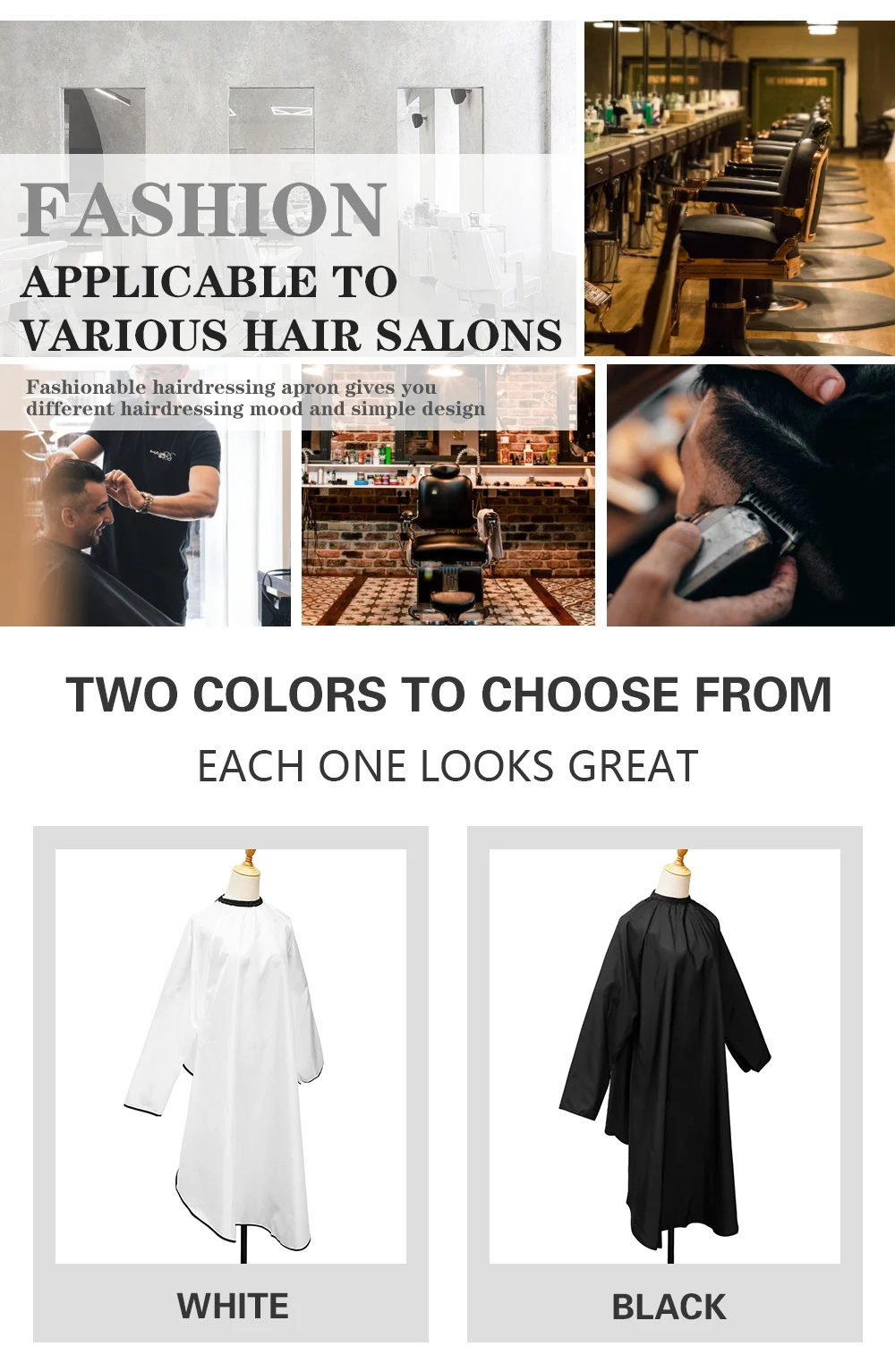 Sleeved Barber Apron, Waterproof Haircut Cape Cloth,Hairdressing Gown Styling Coat For Barbershop Salon Hair Stylist Accessories