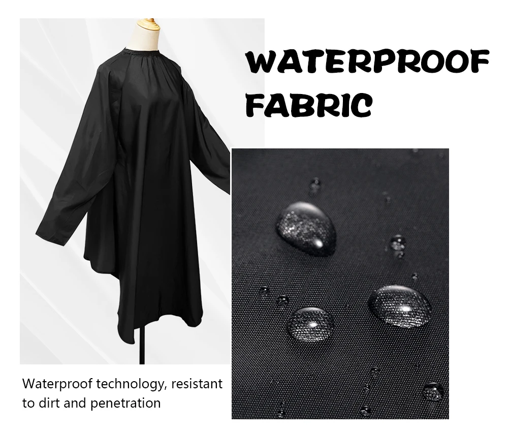 Sleeved Barber Apron, Waterproof Haircut Cape Cloth,Hairdressing Gown Styling Coat For Barbershop Salon Hair Stylist Accessories