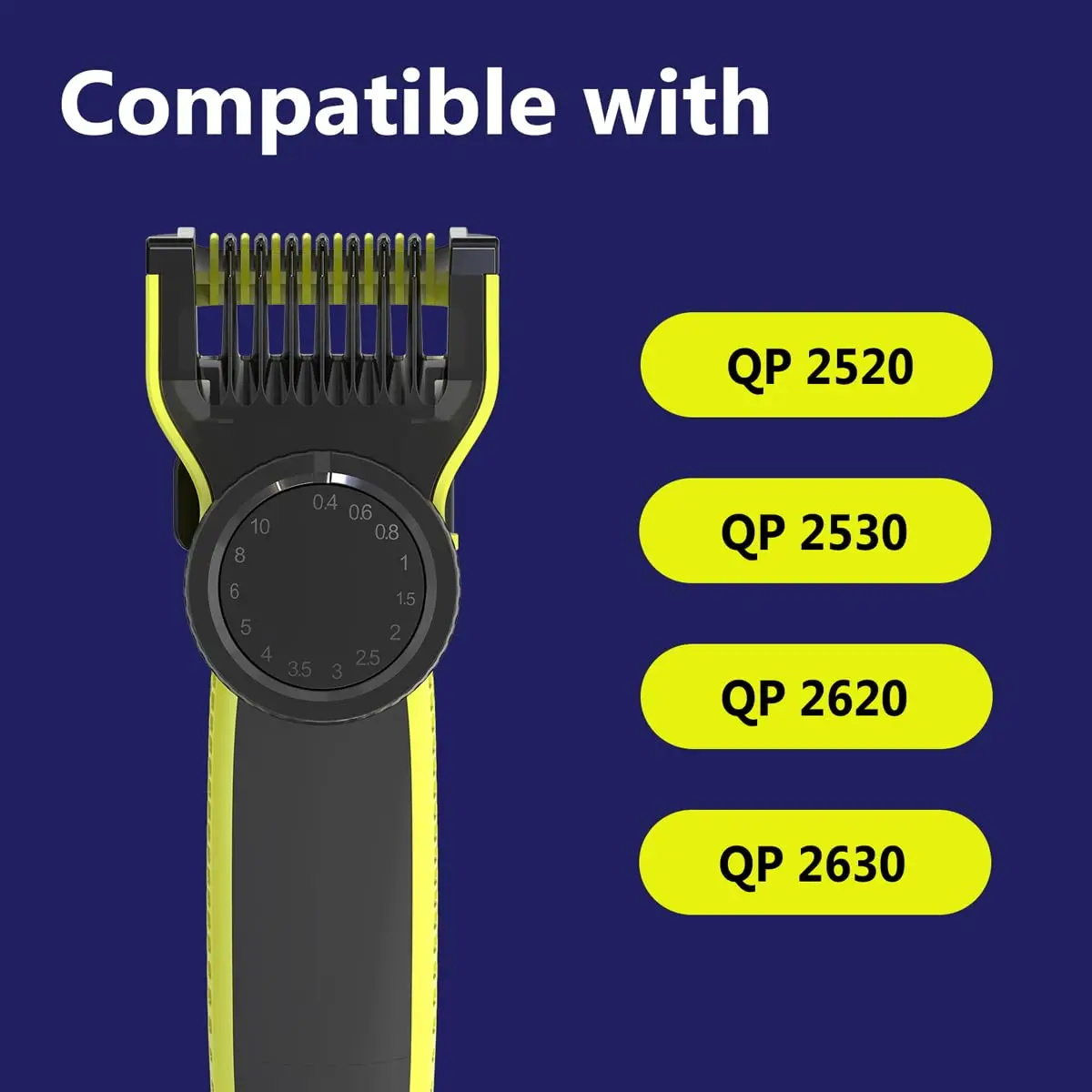 Brangdy 14 Length Adjustable Guards Combs Fit for Philips One Blade QP2520 QP2530 QP2620 QP2630 QP2724 QP2834 Electric Shaver
