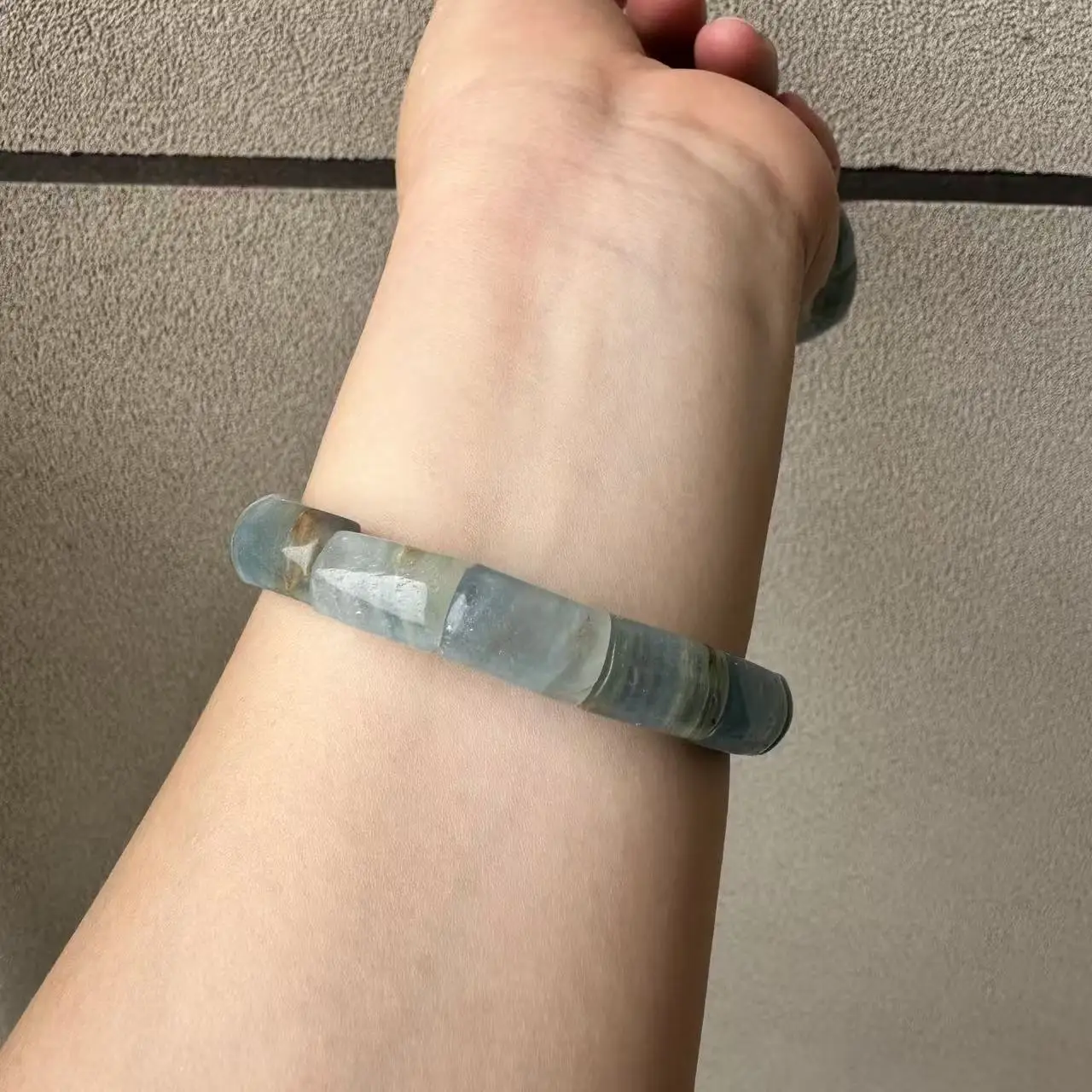 AAAA New 2026 Natural Blue Argentina Calcite Beads Bracelet about10x16mm Natural Gemstone Jewelry Bangle Unisex Gift Wholesale