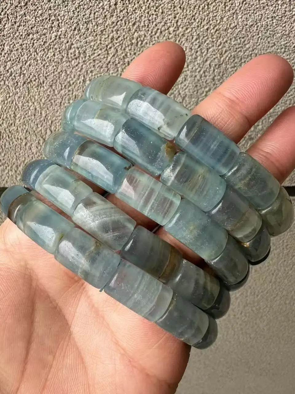 AAAA New 2026 Natural Blue Argentina Calcite Beads Bracelet about10x16mm Natural Gemstone Jewelry Bangle Unisex Gift Wholesale