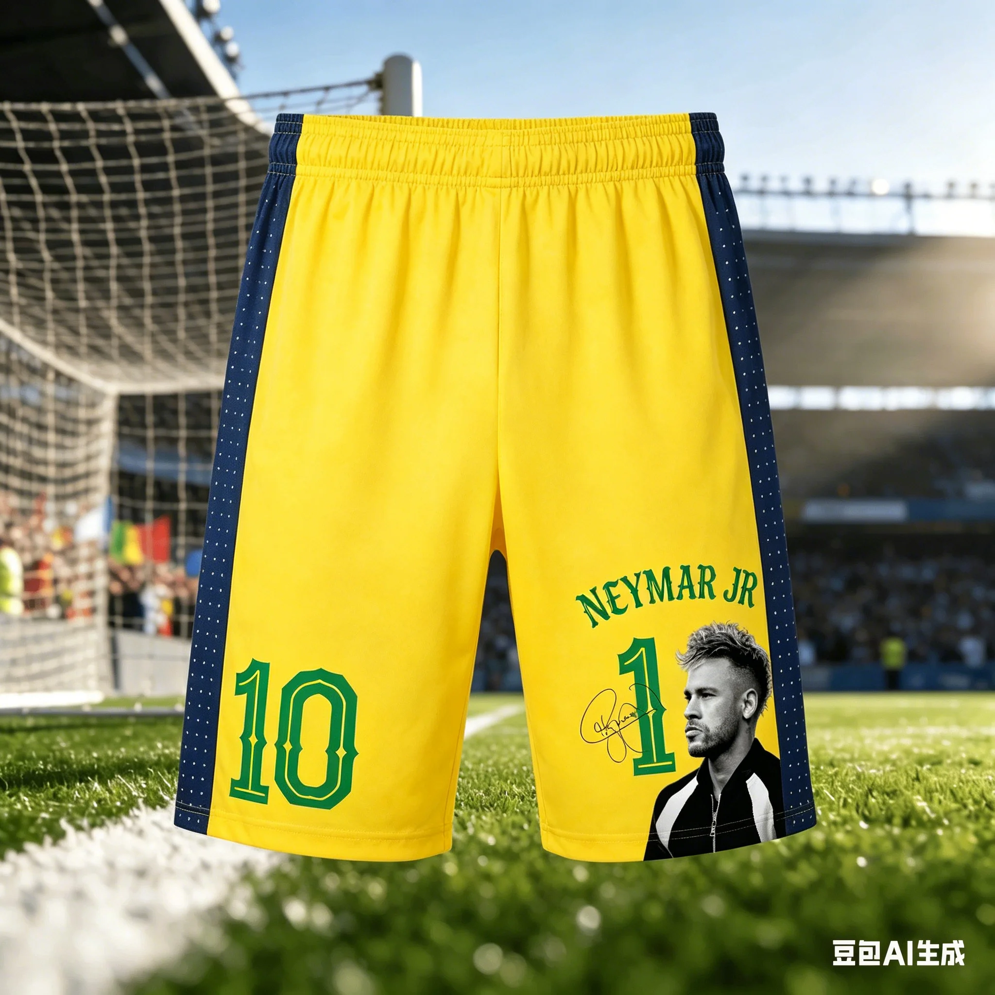 Soccer King Neymar No. 10 Shorts! Must-have Sports Casual Pants for Adult and Children's Fan Support