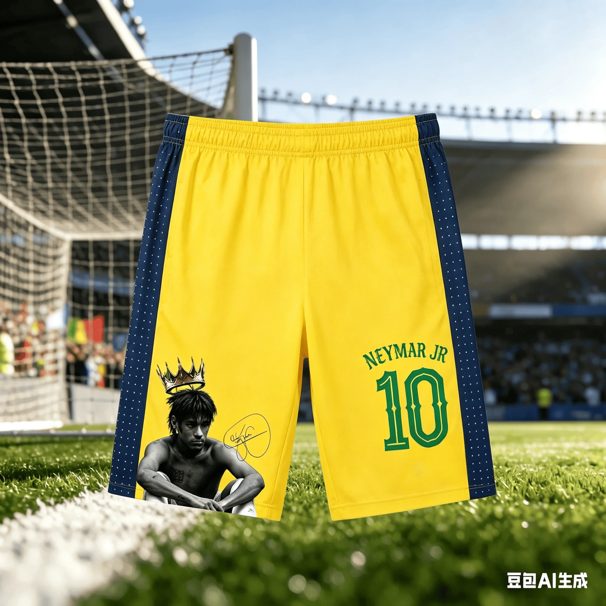 Soccer King Neymar No. 10 Shorts! Must-have Sports Casual Pants for Adult and Children's Fan Support